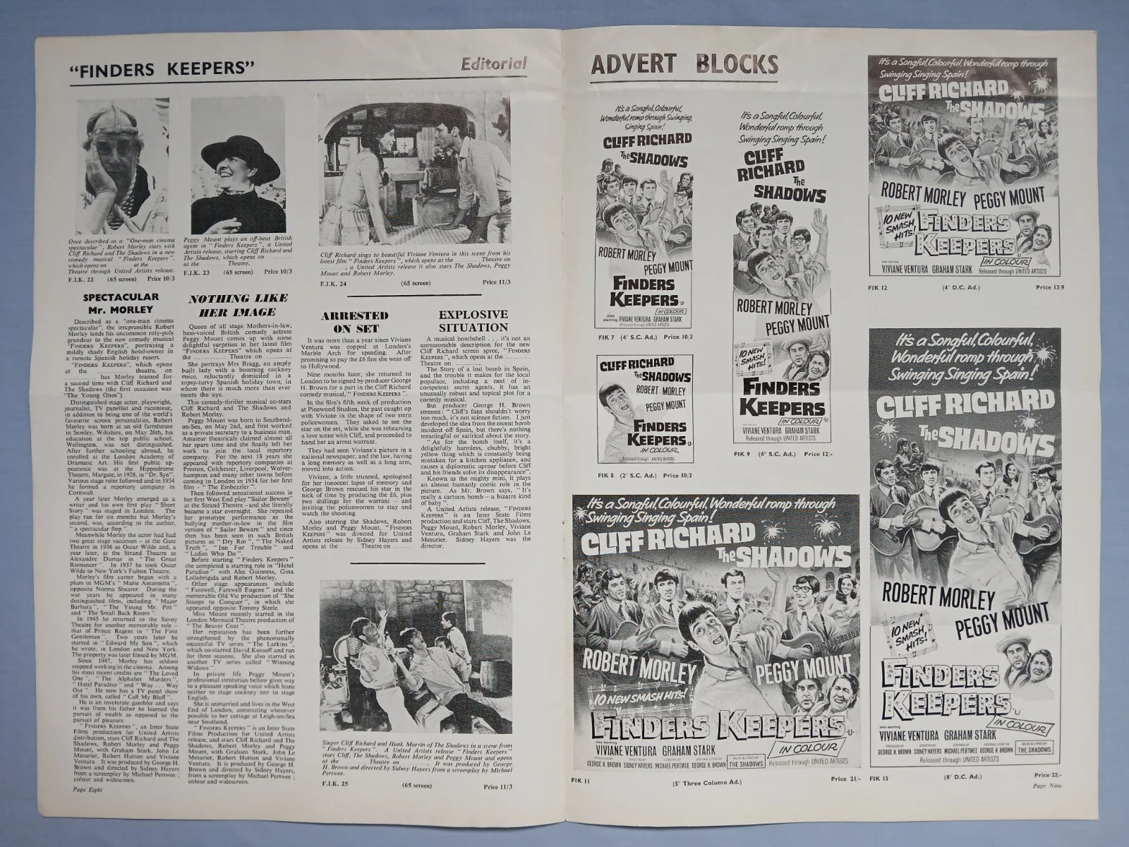 FINDERS KEEPERS (1966) original UK Campaign Press Book - Cliff Richard, Shadows, изображение 5