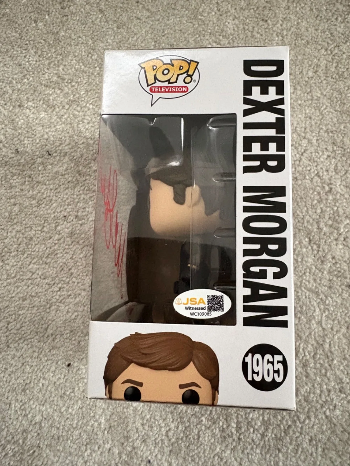 Michael C Hall signed funko toy pop JSA Witnessed autographed Dexter, изображение 2
