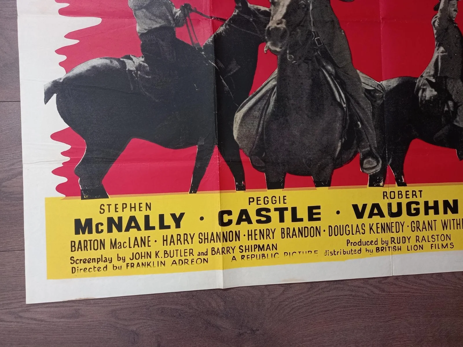 HELL'S CROSSROADS 1957 BRITISH QUAD POSTER STEPHEN McNALLY ROBERT VAUGHN, image 2