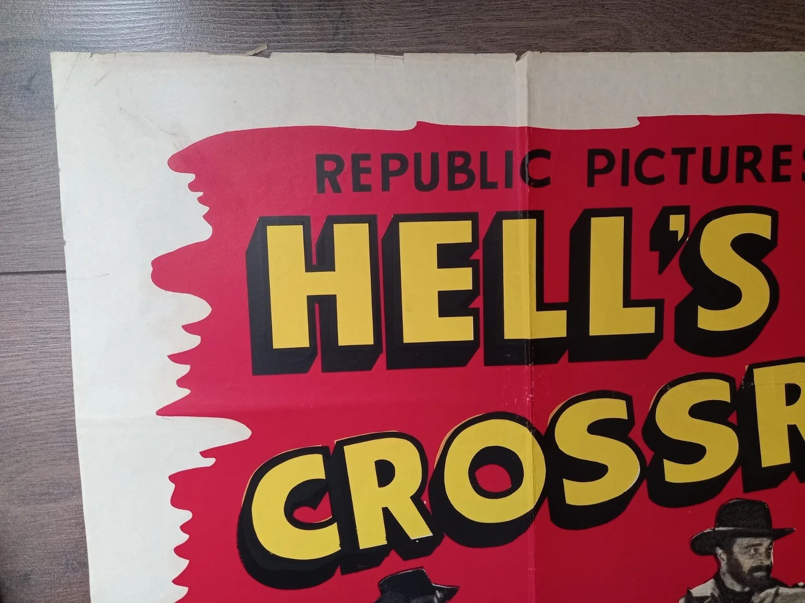 HELL'S CROSSROADS 1957 BRITISH QUAD POSTER STEPHEN McNALLY ROBERT VAUGHN, image 3