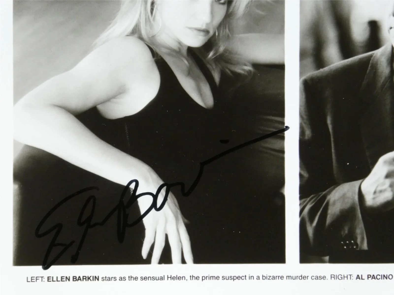 Ellen Barkin — Ellen Barkin Signed B&W 8x10 Promo Photo Sea Of Love Autographed, изображение 2