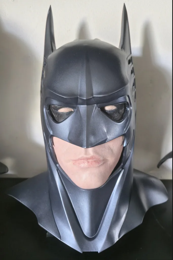 Batman Cowl Val Kilmer Silicone Face 1:1 Prop Hyper Real., image 2