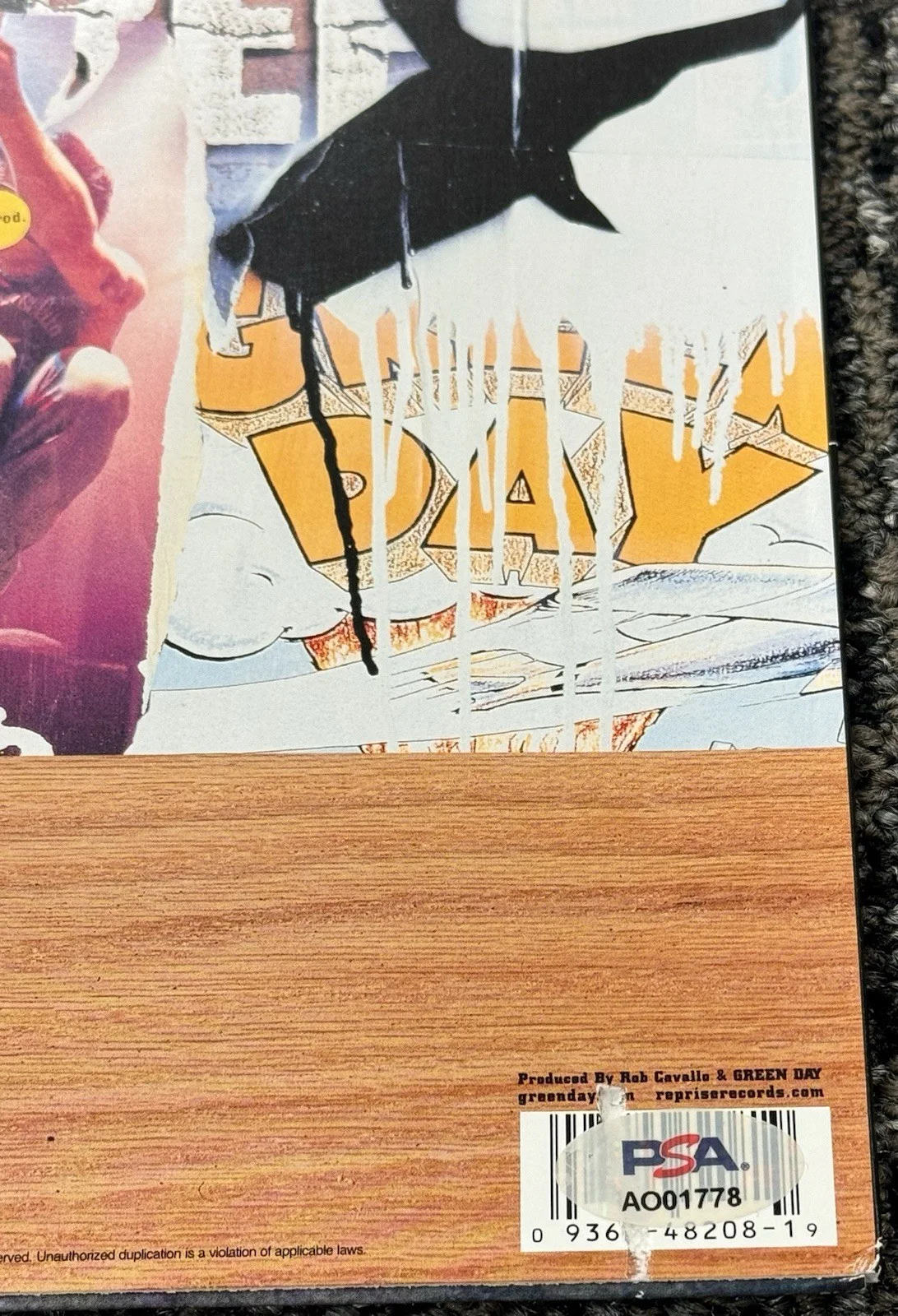 Green Day Full Band x3 Signed Autograph 2002 Shenanigans Album Vinyl PSA/DNA LOA, изображение 3