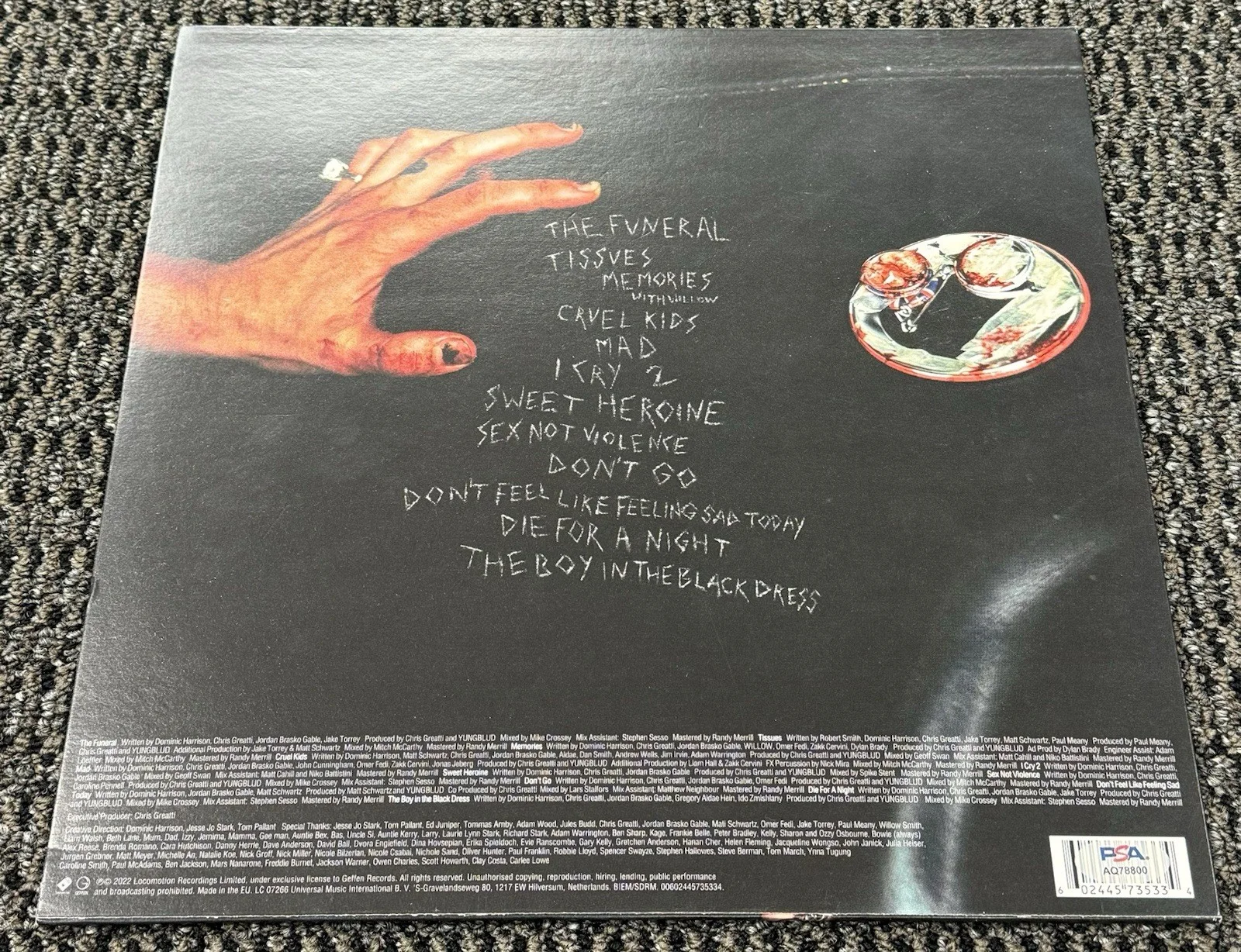 Yungblud Signed Autograph 2022 Self Titled Album Vinyl Lyric Inscription PSA/DNA, изображение 2