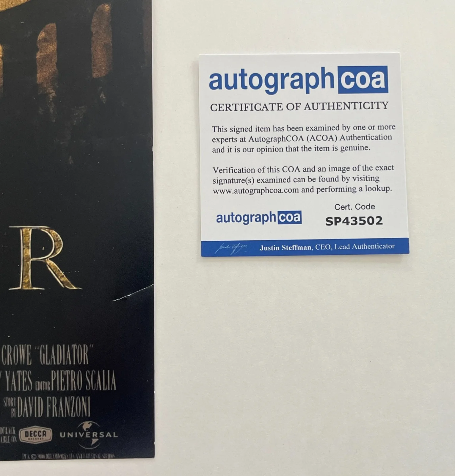 HANS ZIMMER SIGNED GLADIATOR 12x18 PHOTO w/EXACT VIDEO PROOF & AUTOGRAPH COA, изображение 5