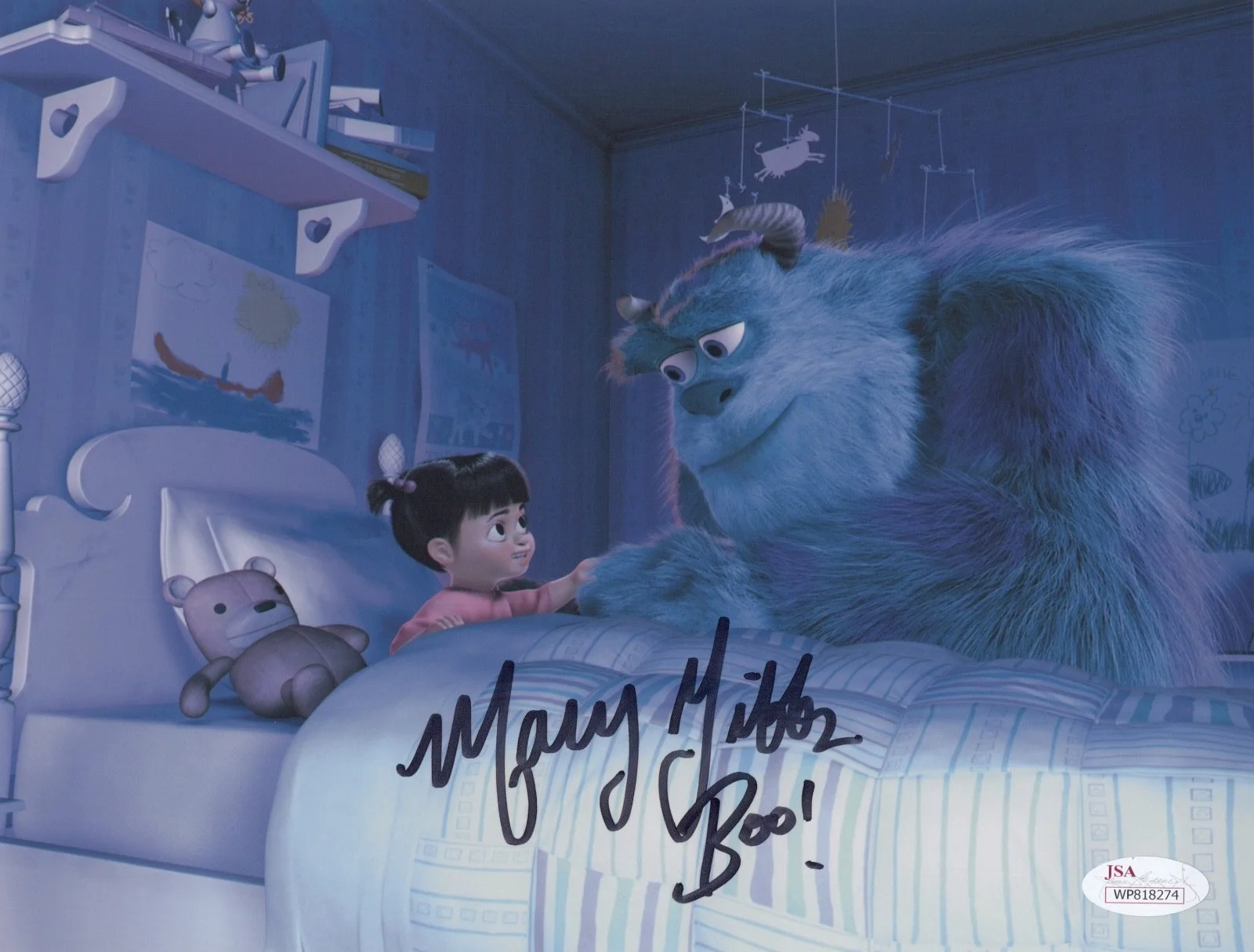 MARY GIBBS — MARY GIBBS Authentic Hand-Signed "MONSTERS INC~ BOO" 8x10 Photo (JSA COA)