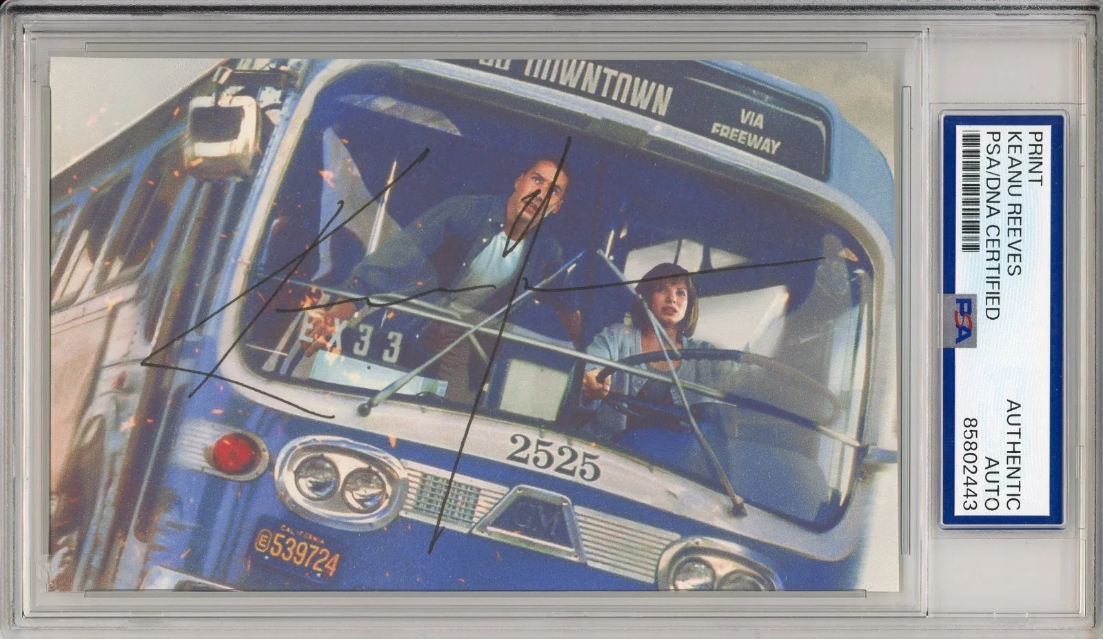 Keanu Reeves — SIGNED Keanu Reeves Speed Movie Photograph Print PSA DNA COA Certified Autograph