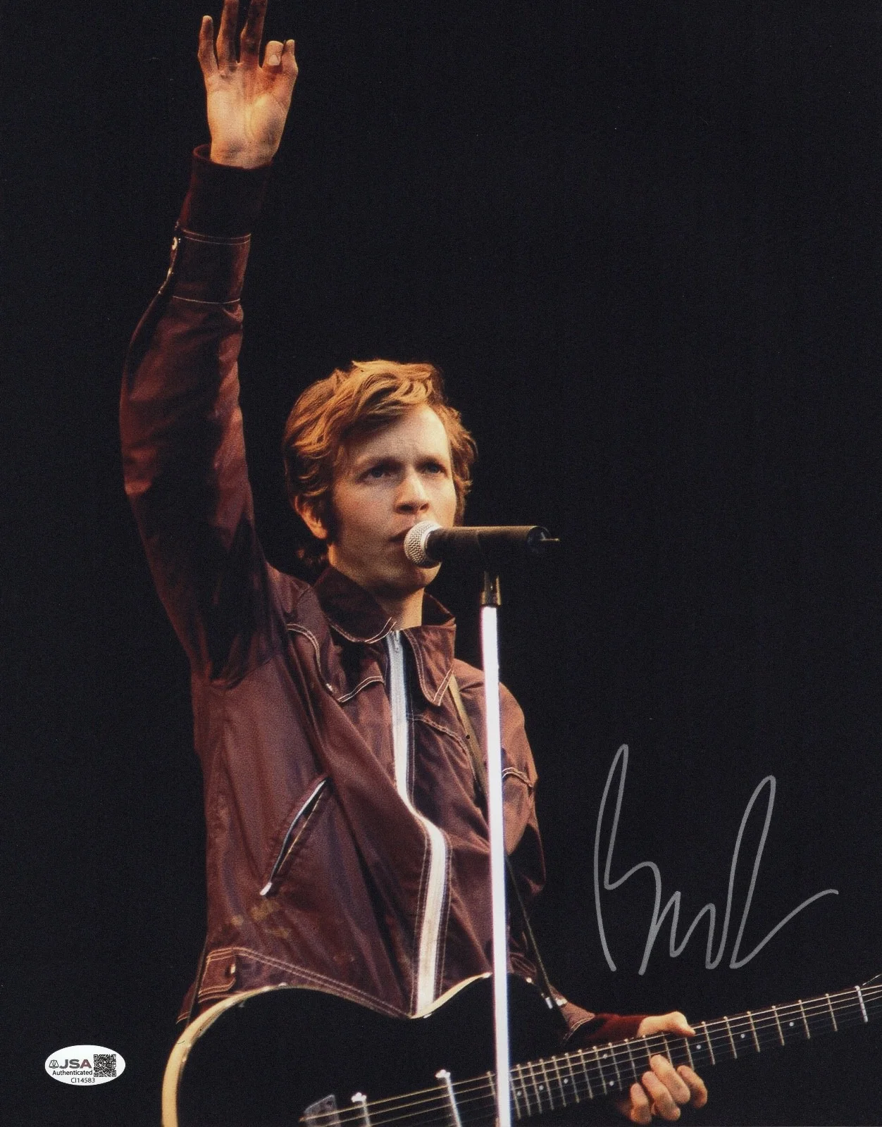 Beck Hansen Signed 11x14 Photo (Glastonbury Festival - UK - 6/27/1997) JSA COA, изображение 2