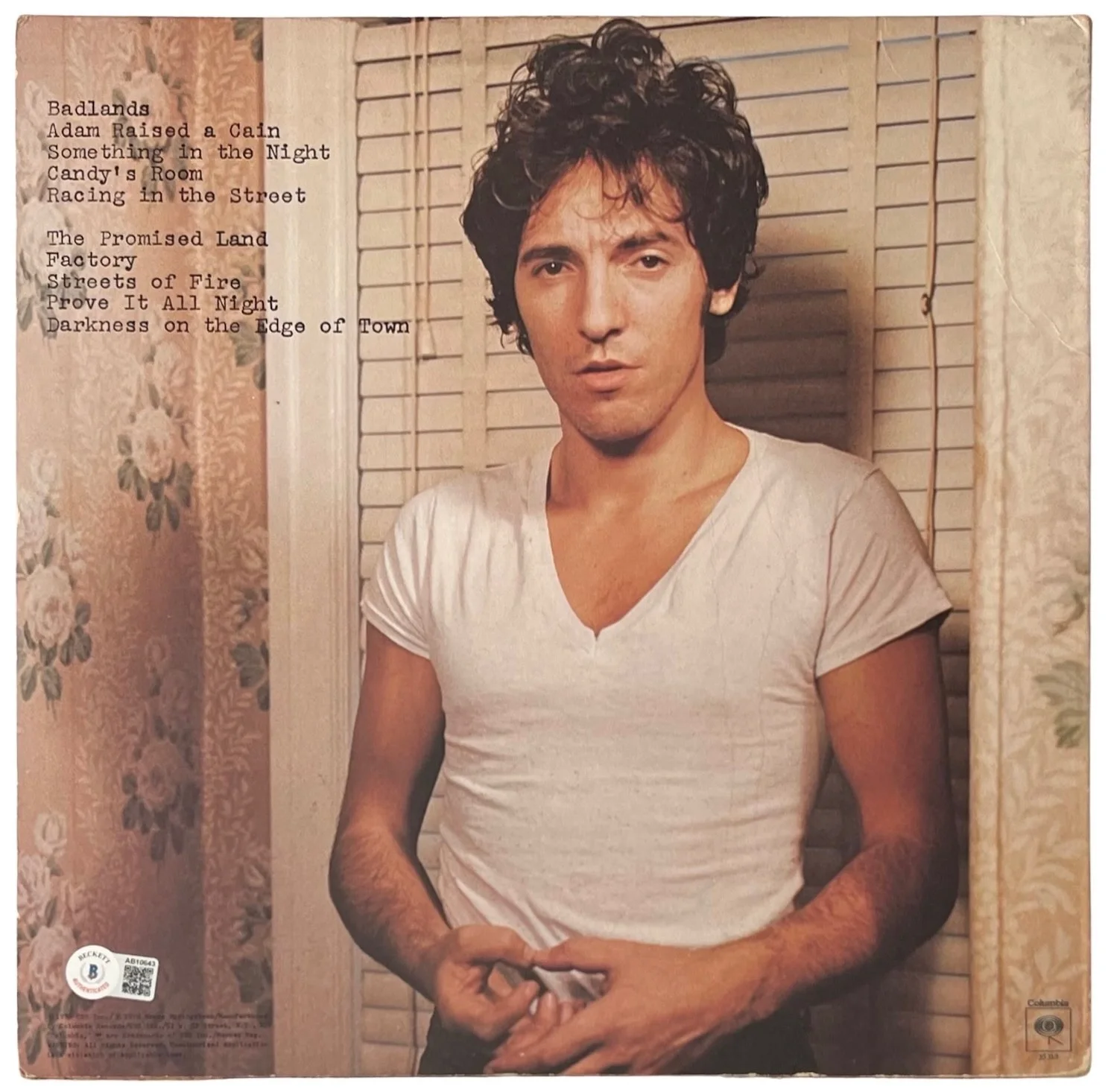 Bruce Springsteen Signed Darkness On The Edge Of Town Vinyl Record Beckett LOA, изображение 4