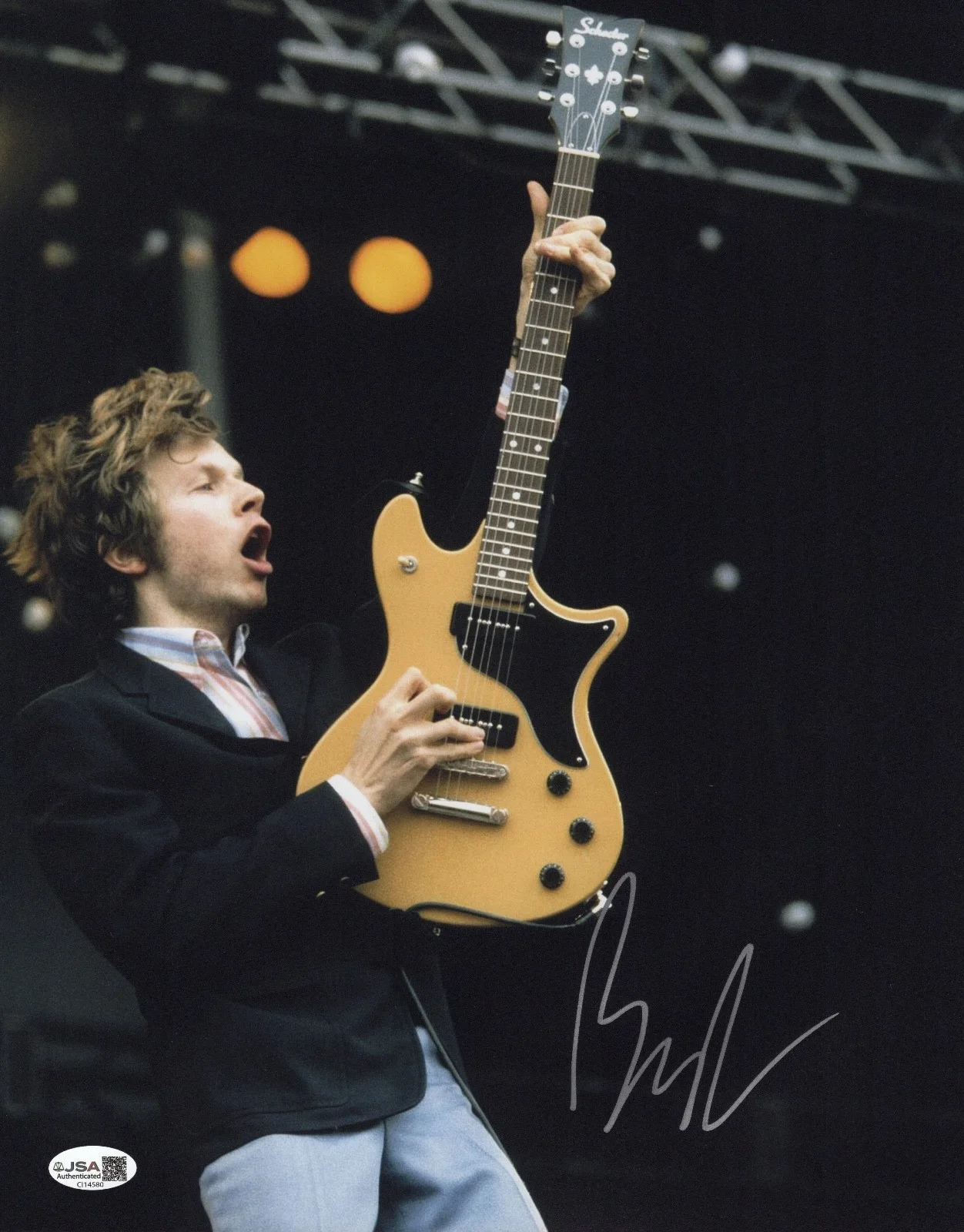Beck Hansen Signed 11x14 Photo (Rock Torhout - Belgium - 7/5/1997) JSA COA, image 2