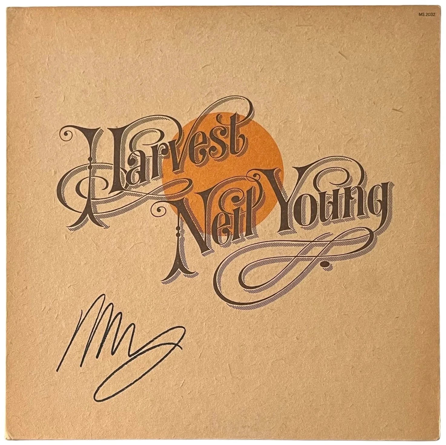 Neil Young Signed Harvest Vinyl Record PSA COA, image 2