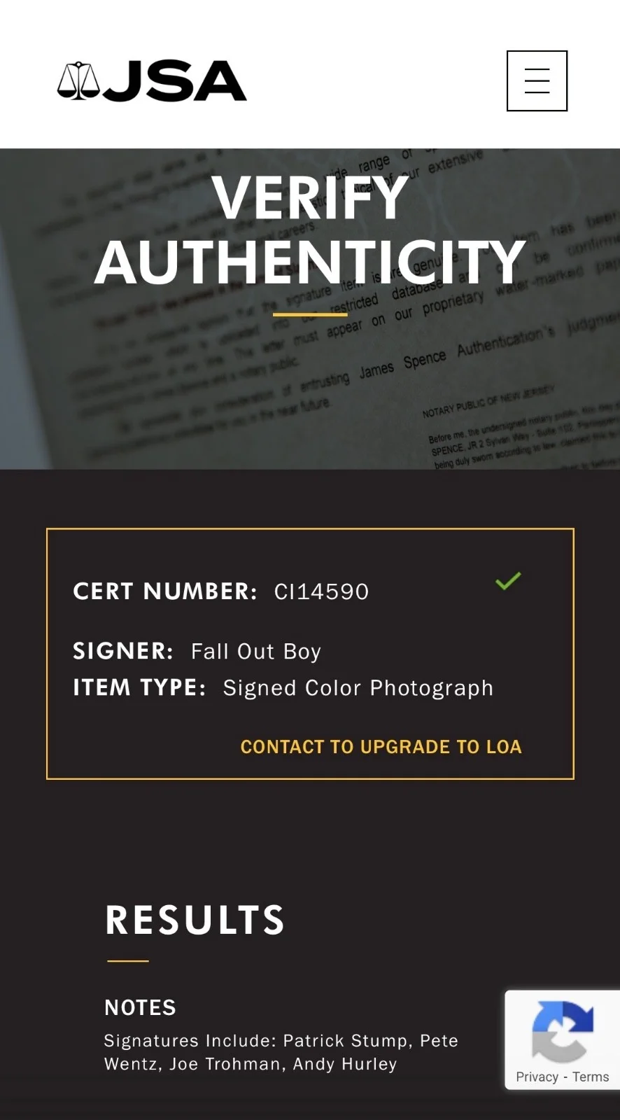 Fall Out Boy x4 Patrick Pete Joe & Andy Signed Infinity On High 11x14 Photo JSA, изображение 3