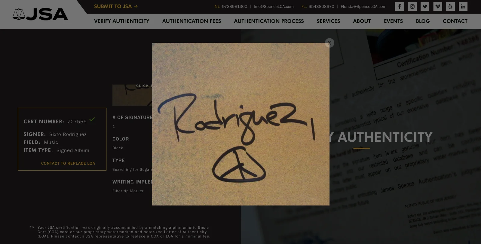 Sixto Rodriguez Signed Searching For Sugar Man Soundtrack Vinyl Record JSA LOA, изображение 4