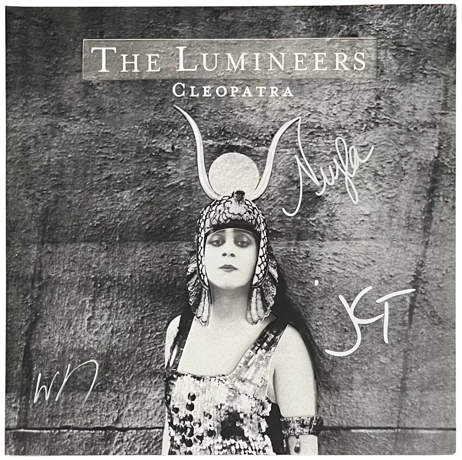 Lumineers x3 Wesley Schultz Jeremiah Fraites & Neyla Signed Cleopatra Record JSA, изображение 2