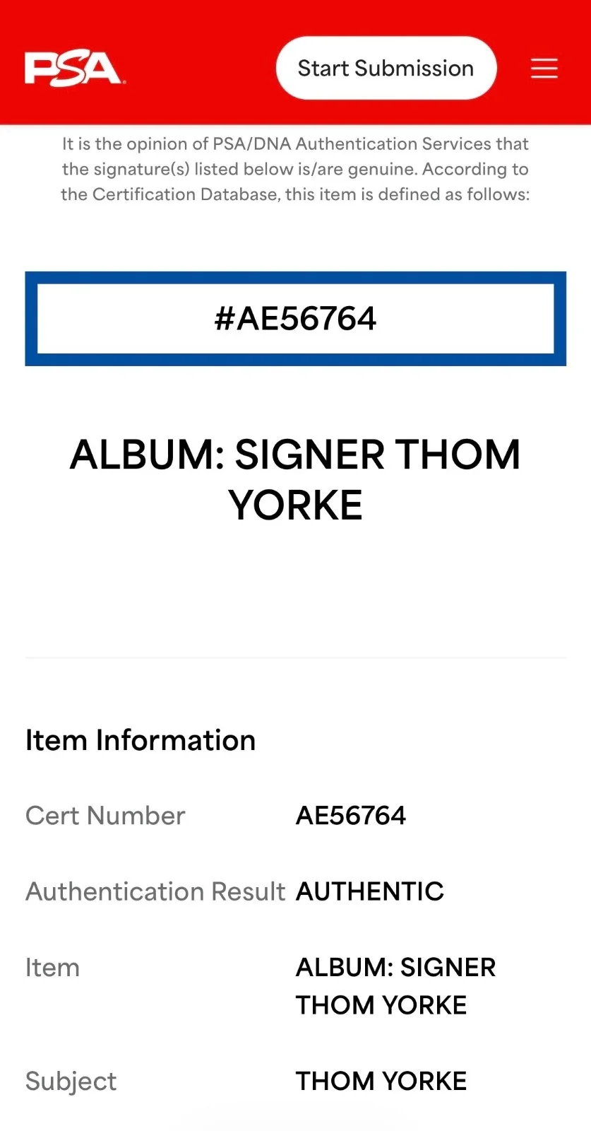 Thom Yorke Signed Radiohead OK Computer Vinyl Record PSA COA AE56764, image 4
