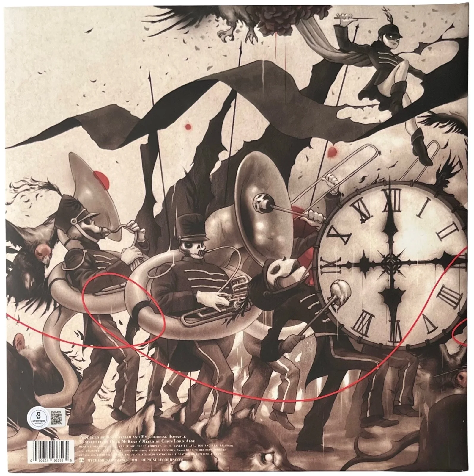 Gerard Way Signed My Chemical Romance The Black Parade Vinyl Record Beckett, image 2