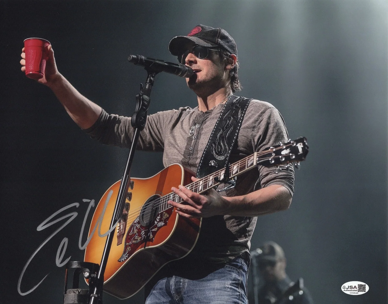 Eric Church Signed 11x14 Photo (NOKIA Theatre Los Angeles - 11/4/2012) JSA COA, изображение 2