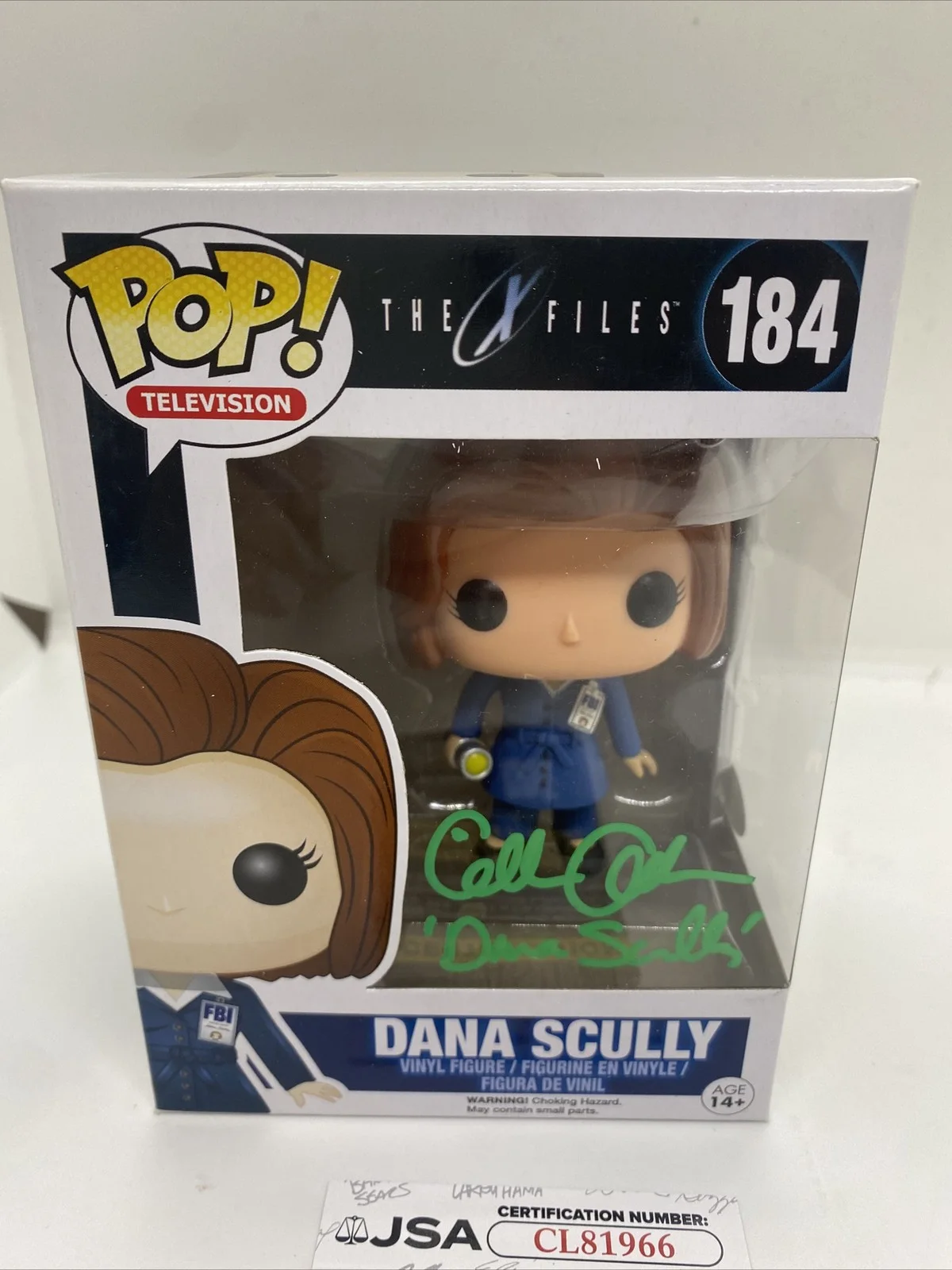 Gillian Anderson — Gillian Anderson Signed Funko Pop #1613 "Dana Scully" Funko Pop! #1613 JSA COA