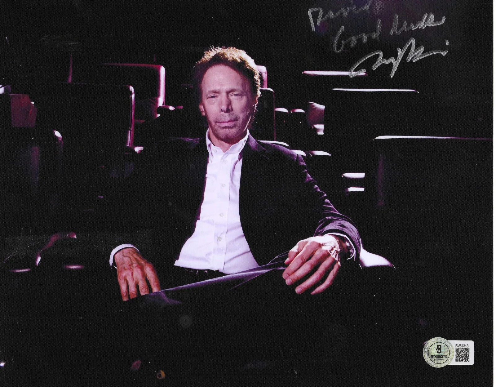 JERRY BRUCKHEIMER — Jerry Bruckheimer Signed PIRATES OF CARIBBEAN 8x10 COA BAS Beckett