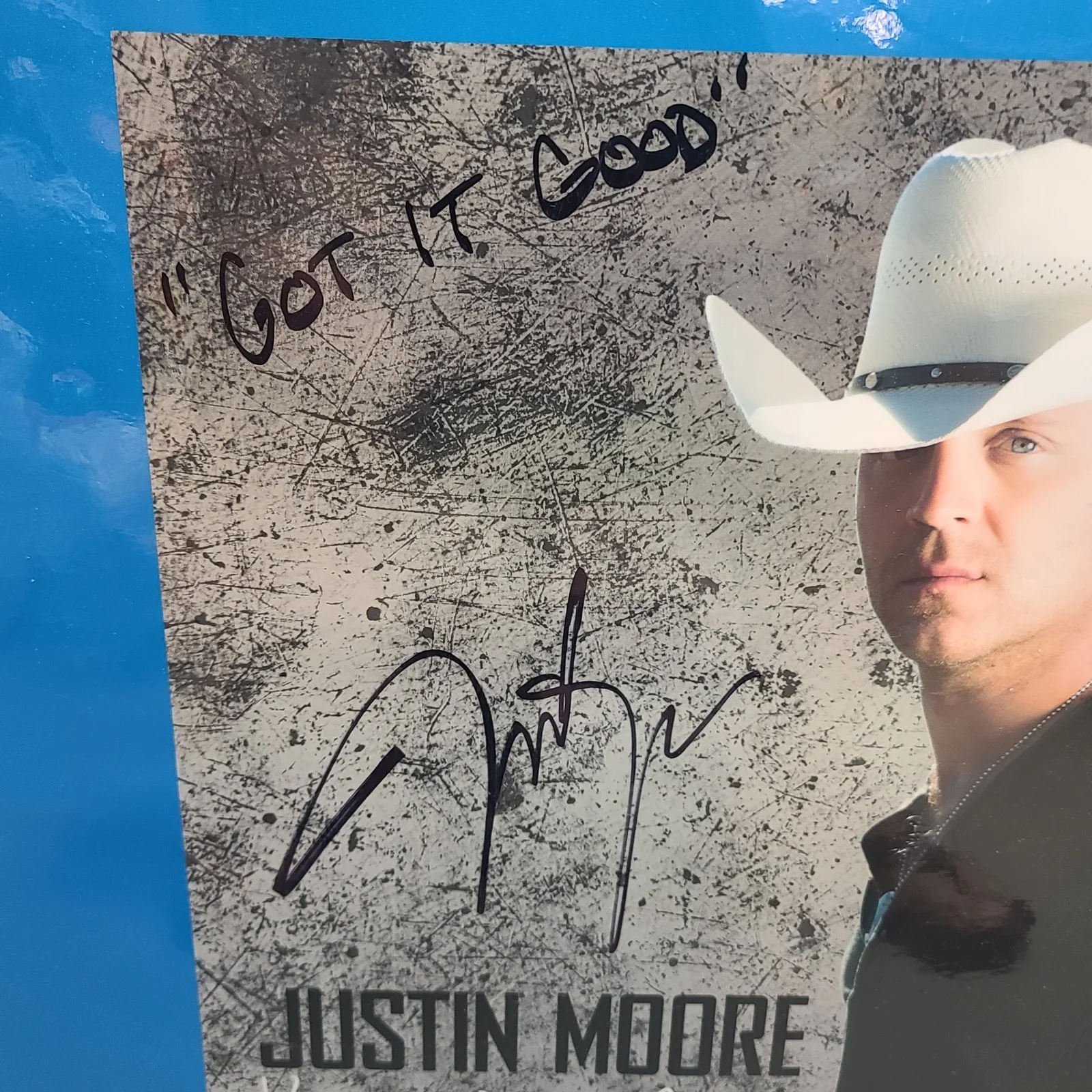 JUSTIN MOORE Signed Autographed Walmart Meet & Greet 21.5x27.75 Poster OOAK, изображение 2