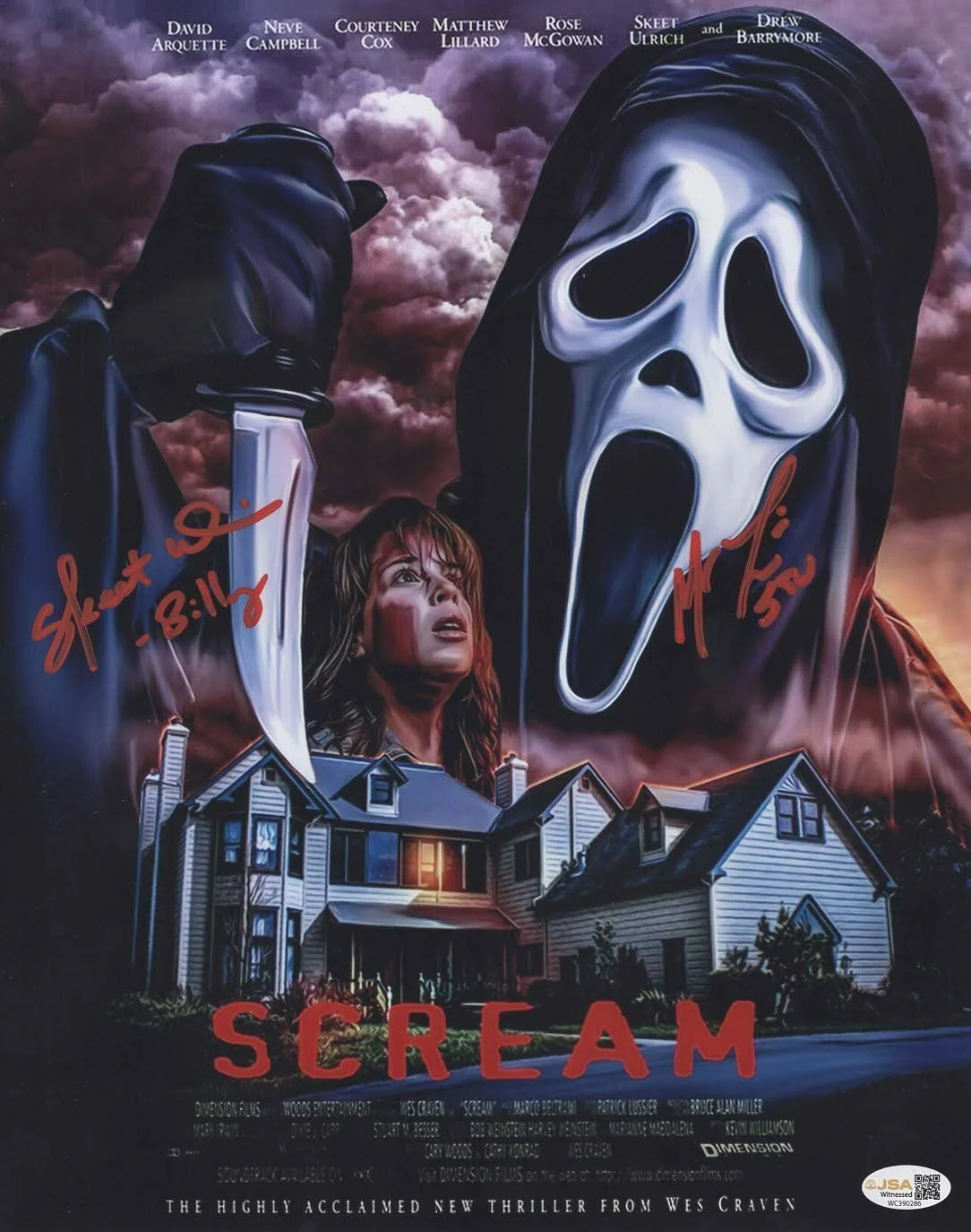 Matthew Lillard and Skeet Ulrich — Matthew Lillard Skeet Ulrich autographed inscribed 11x14 photo Scream JSA COA