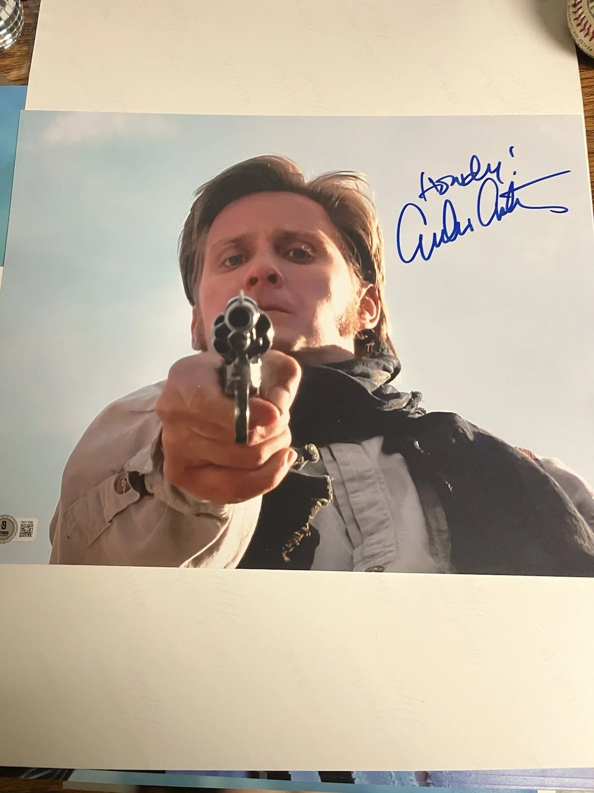 Autographed Emilio Estavez 11x14 Bully The Kid Photo Insc Howdy Beckett Signed, image 4