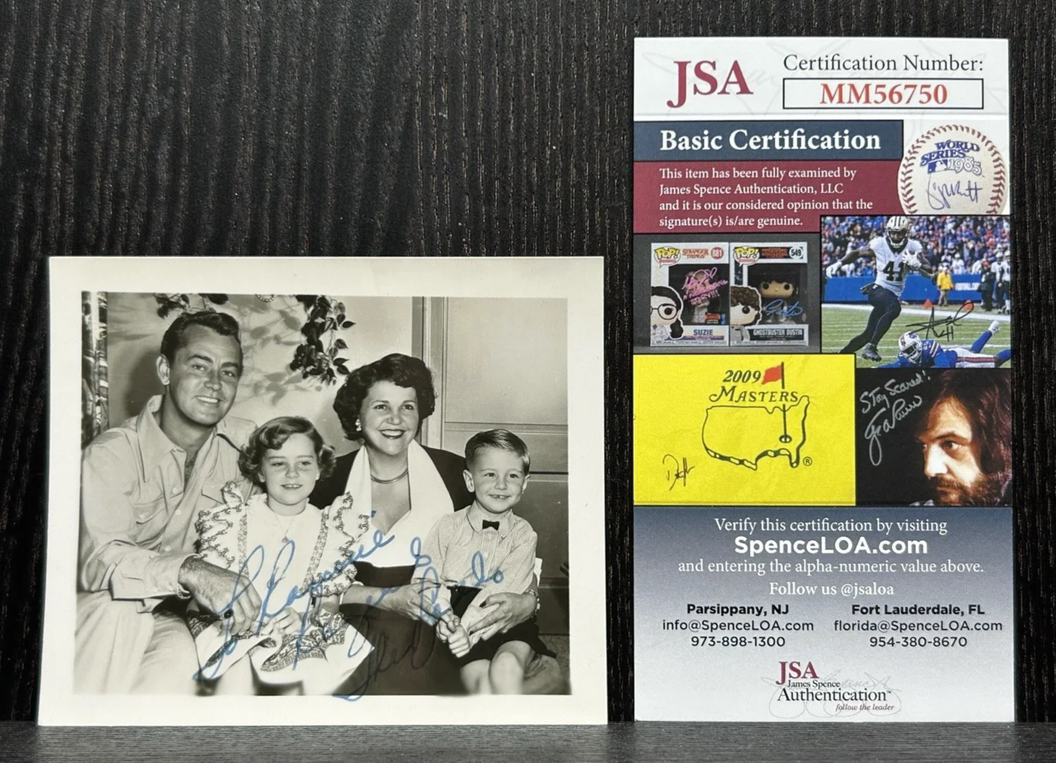 Alan Ladd — *** ALAN LADD SMALL SIGNED FAMILY PHOTO *** JSA COA Autograph PRODUCER STAR WARS