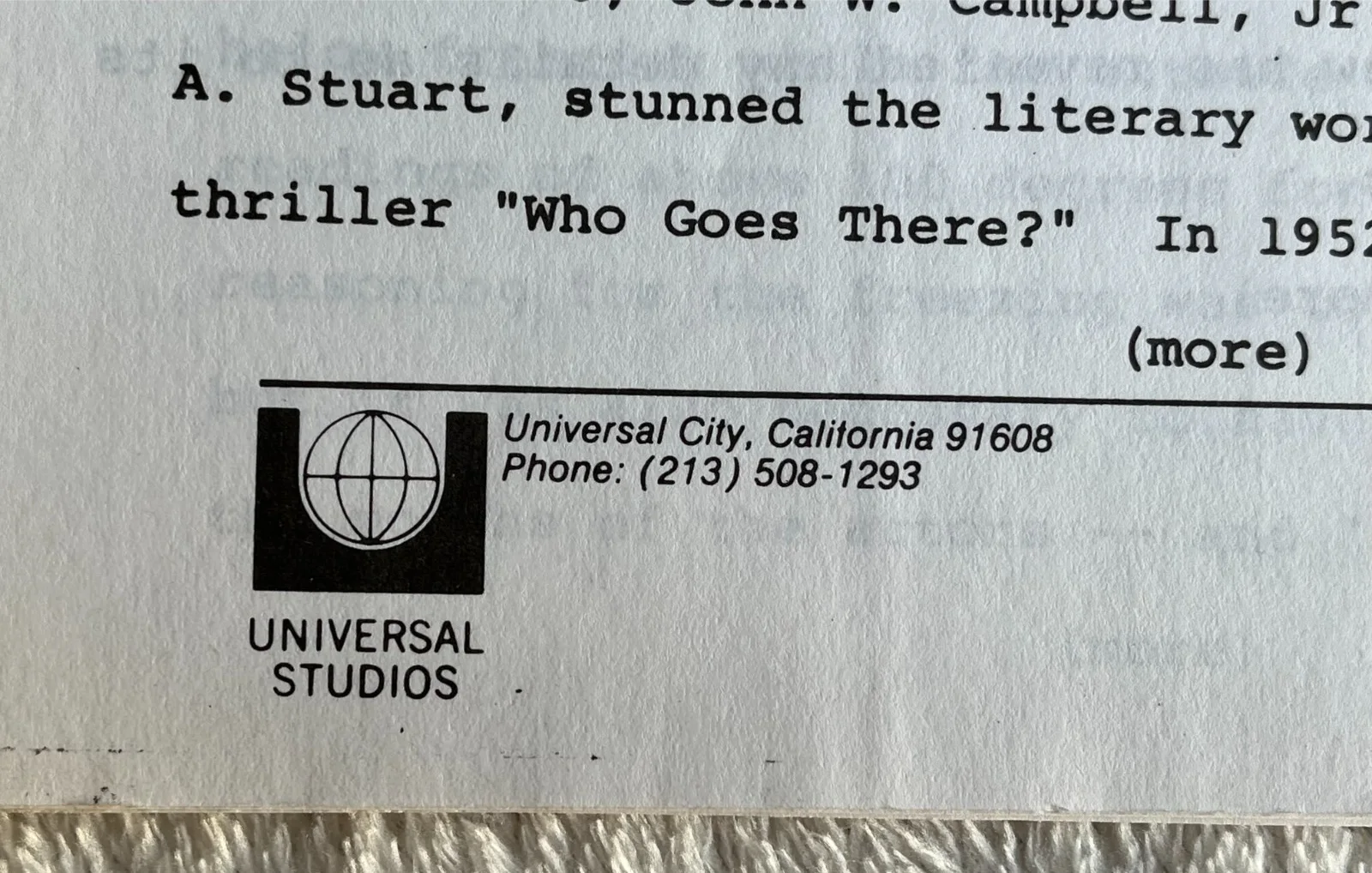 john carpenters the thing production notes & press premier event books very rare, изображение 5