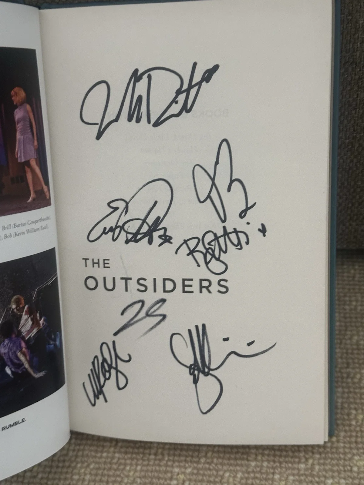 The Outsiders Signed Broadway Edition Book By Cast Members, image 2