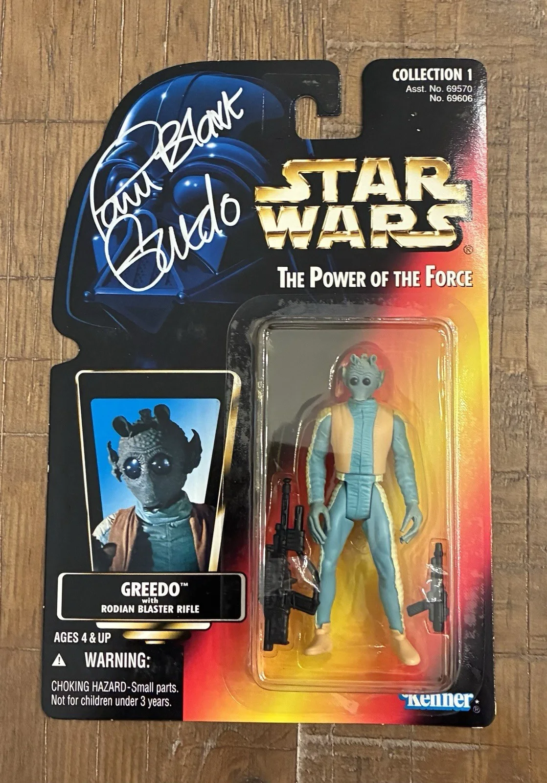 Paul Blake — Paul Blake Auto Signed Star Wars Greedo Power Of The Force Figure BAS Beckett