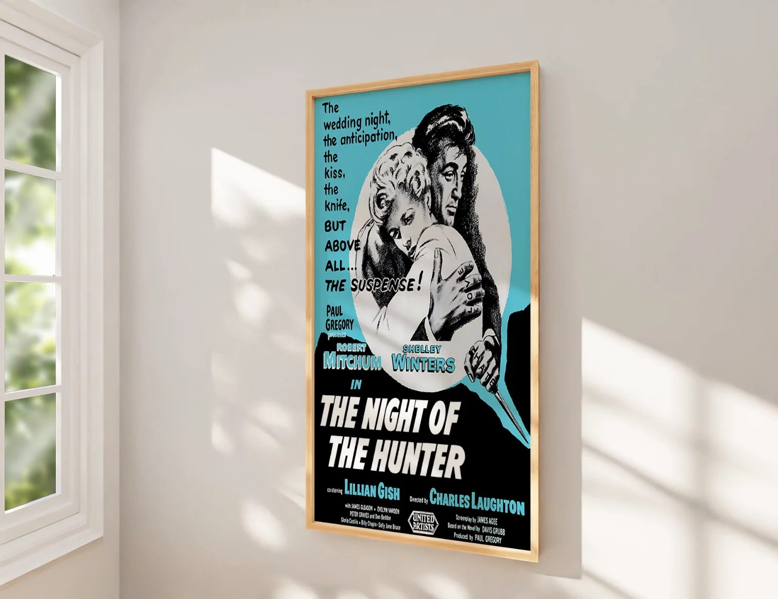 The Night Of The Hunter 1955 Thriller - Restored 27.2" x 41" US One Sheet, изображение 2
