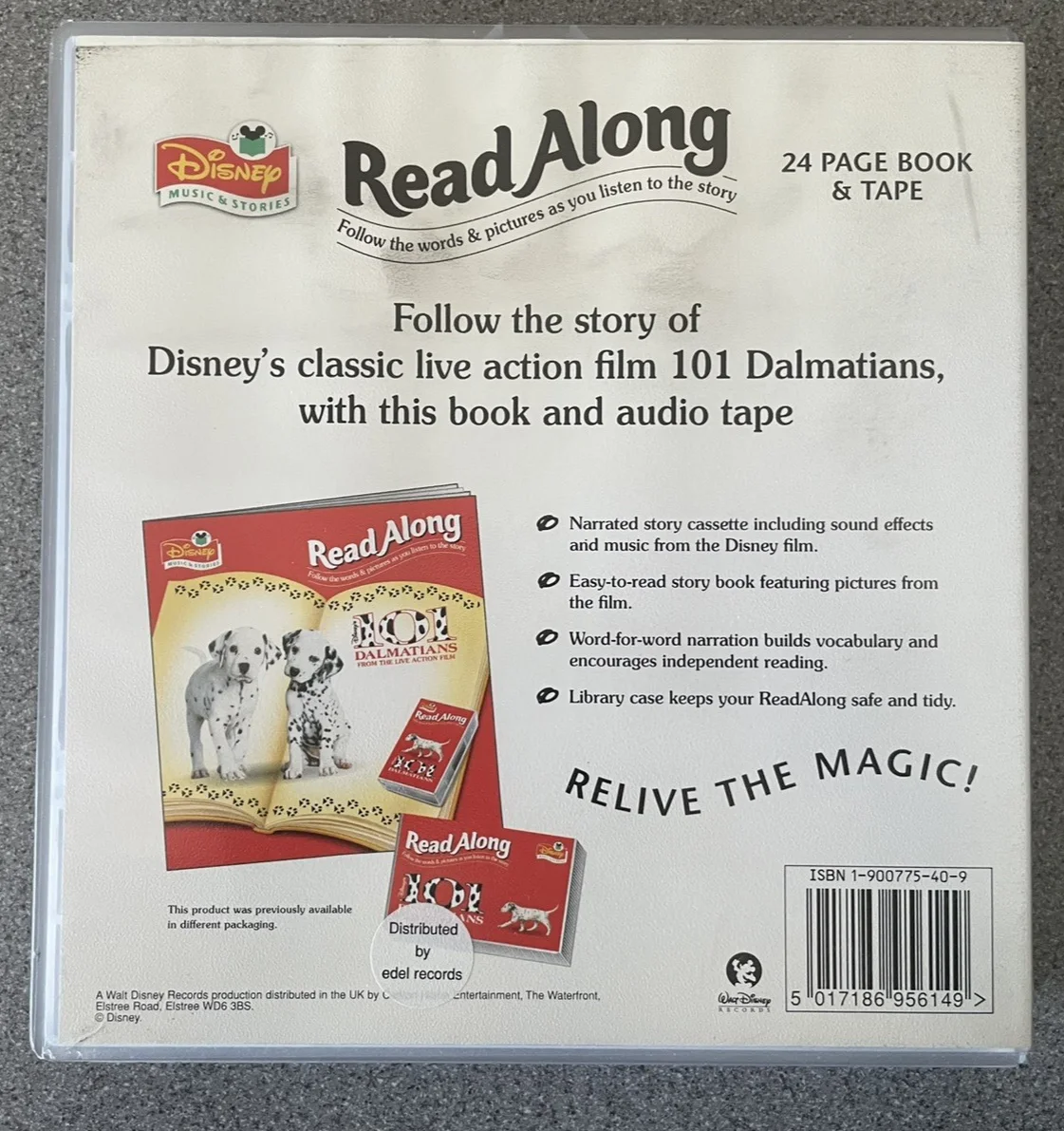 Vintage 90's Walt Disney Read Along Story Book Cassette 101 Dalmatians, изображение 3