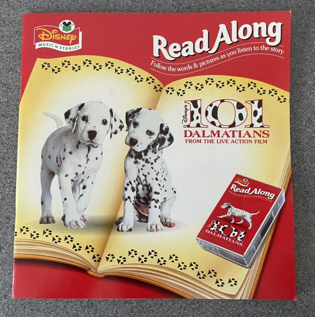 Vintage 90's Walt Disney Read Along Story Book Cassette 101 Dalmatians, изображение 4
