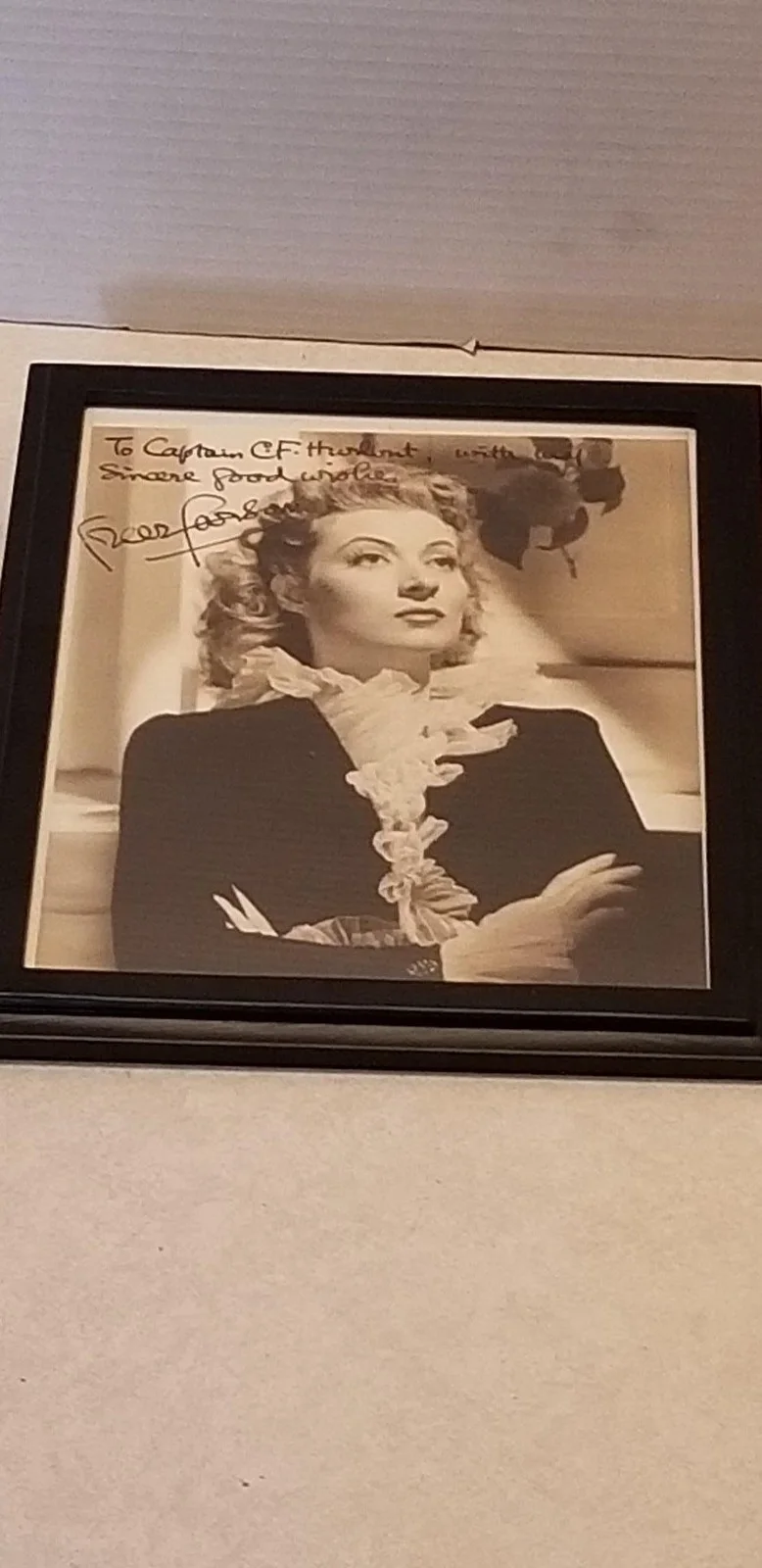 1940s Greer Garson Autographed To Military Captain At The Hollywood Canteen A1, изображение 2