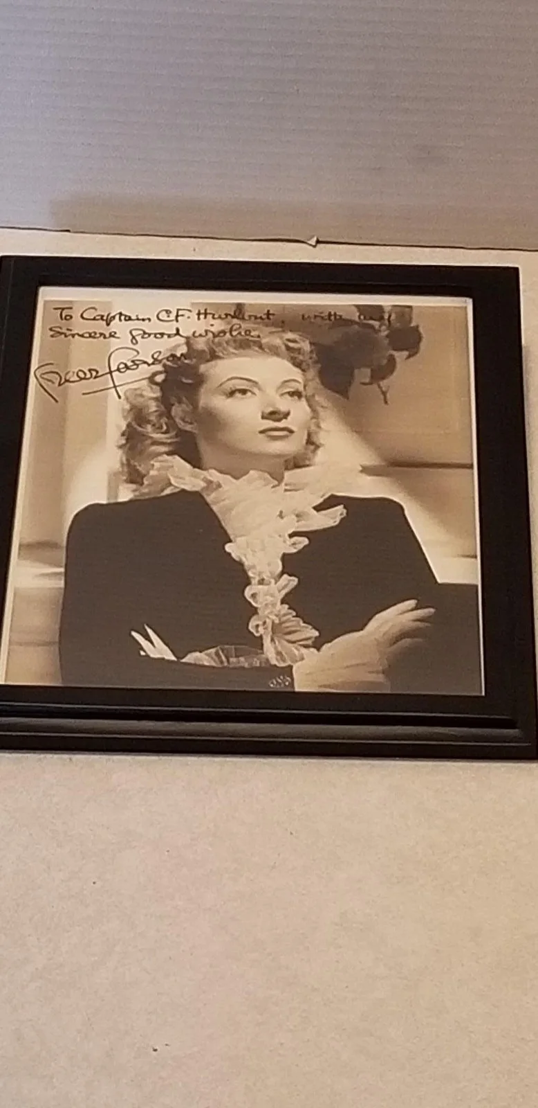 1940s Greer Garson Autographed To Military Captain At The Hollywood Canteen A1, изображение 3
