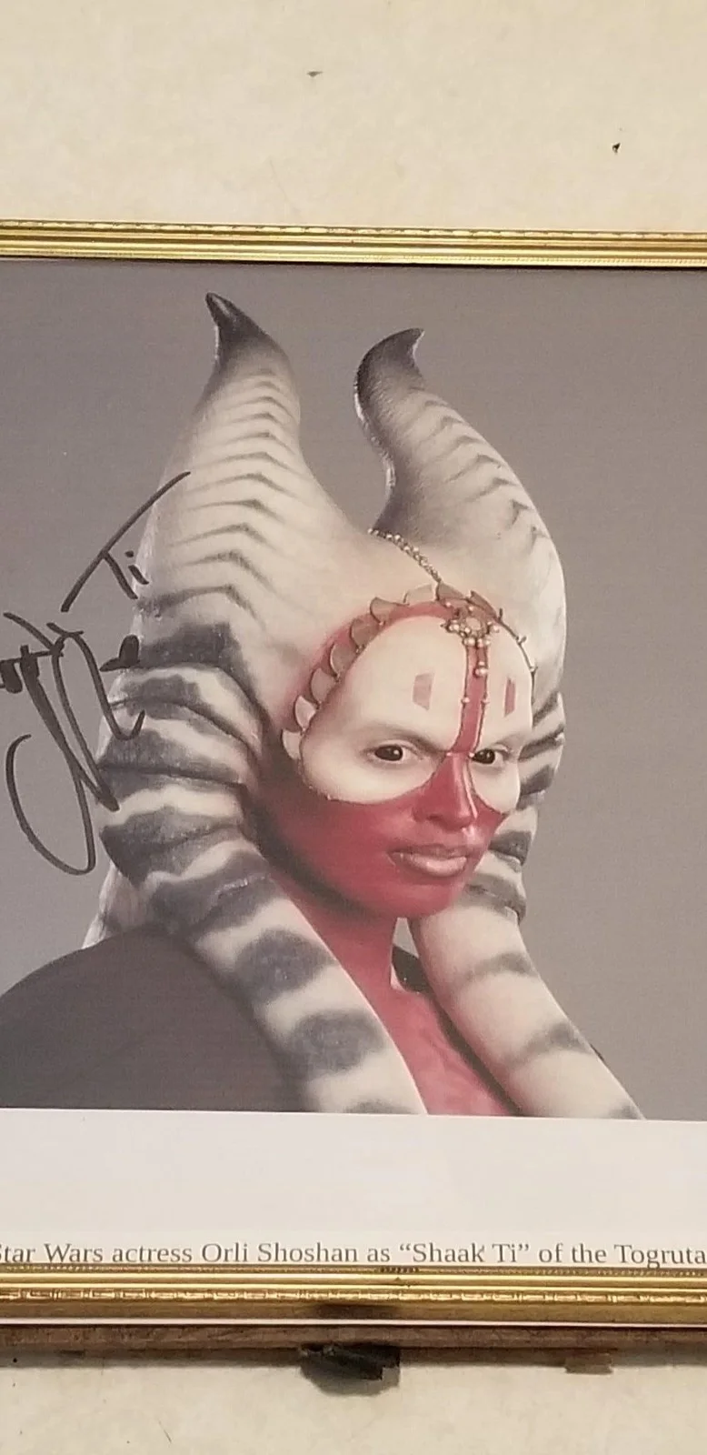 Orli Shoshan — Star Wars Shaak Ti Orli Shoshan Autographed 8 X 10 Framed Photo A1, изображение 5