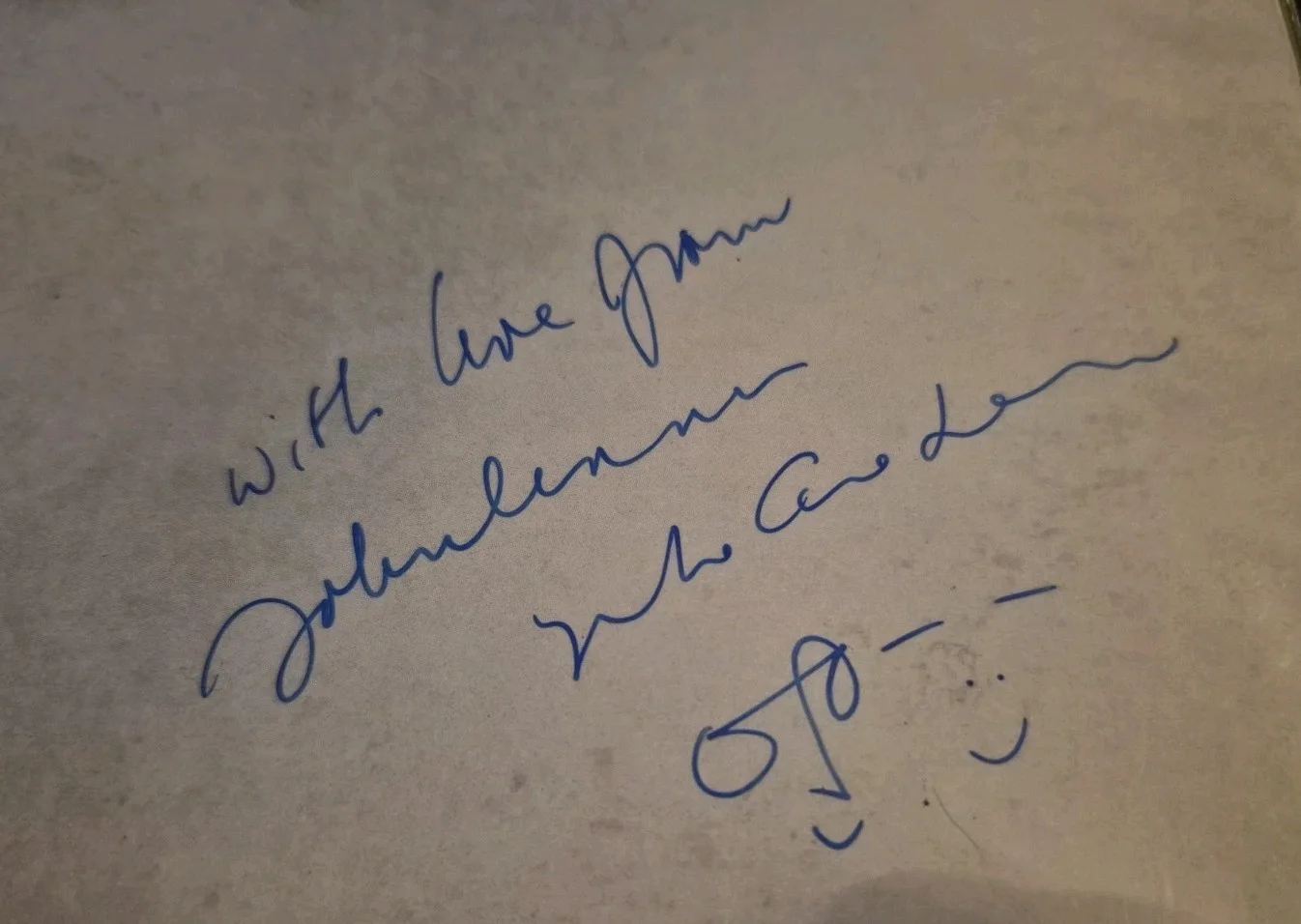Beatles John Lennon Yoko Signed Autographed 8x Lp Bag One Imagine Double Fantasy, image 3
