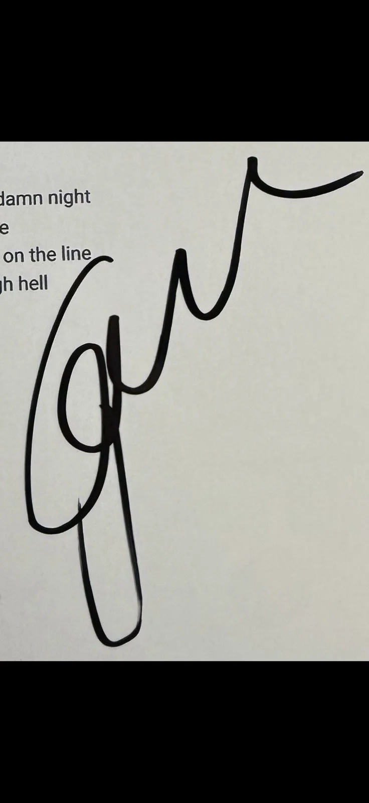 Jessie Murph Country/ Pop Singer Autographed “Alyways Been You” Lyric Sheet, изображение 2