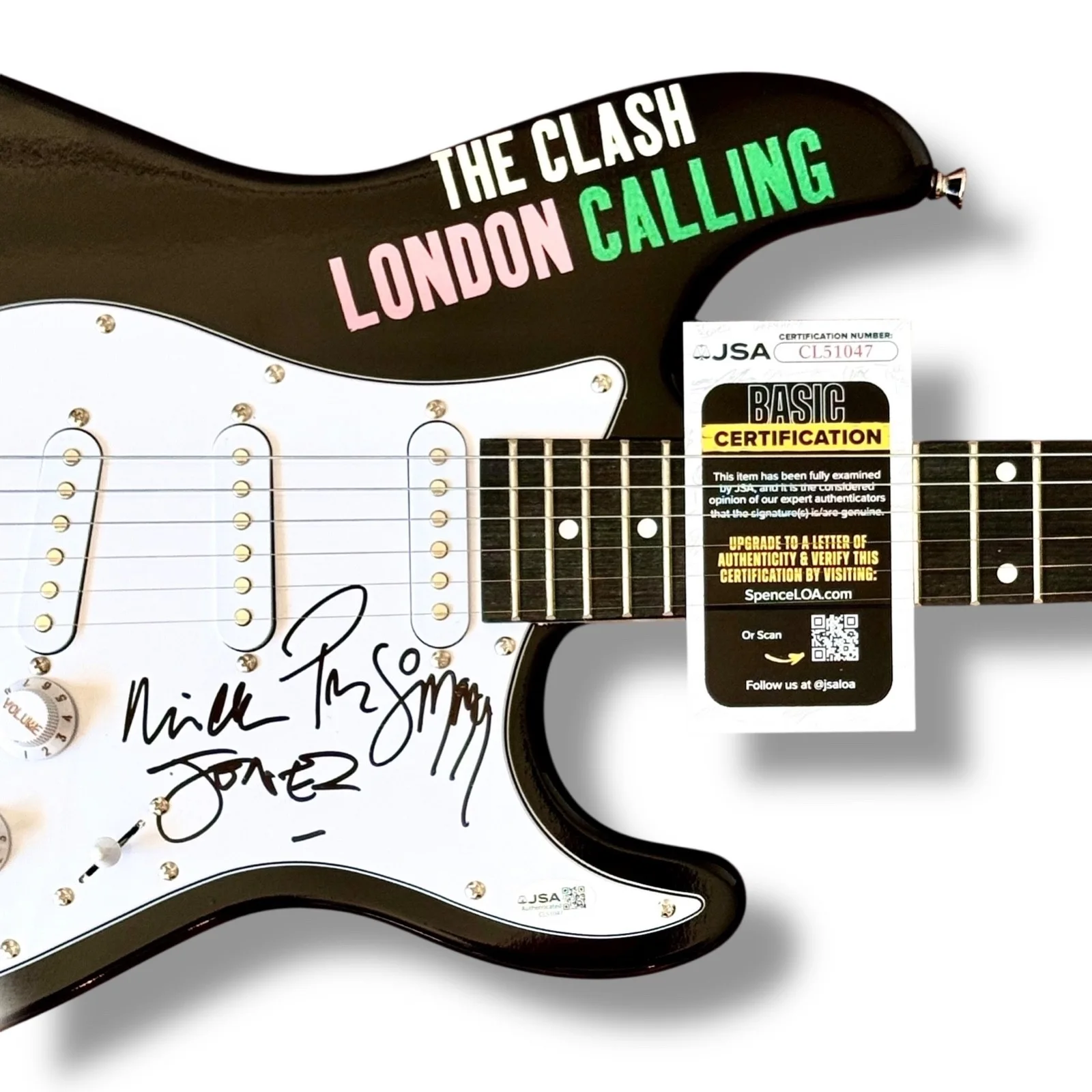 The Clash Signed Guitar Custom Graphics JSA COA Mick Jones Paul Simonon, image 2