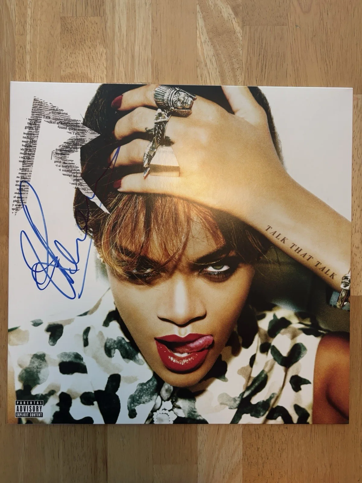 Rihanna Signed Autographed Talk That Talk Vinyl Record LP JSA COA LOA, image 2