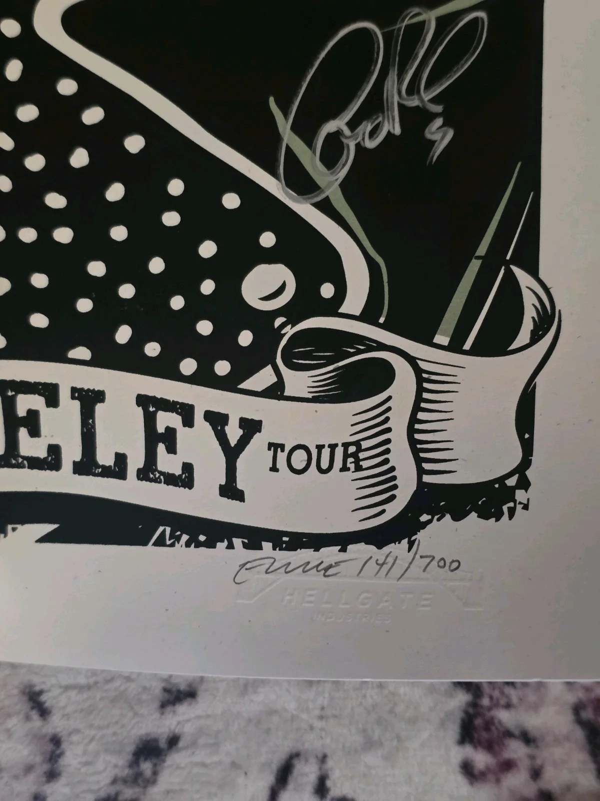 Rancid Print 2017 tour Boston to Berkeley Dropkick Murphys Hellgate Poster, image 2