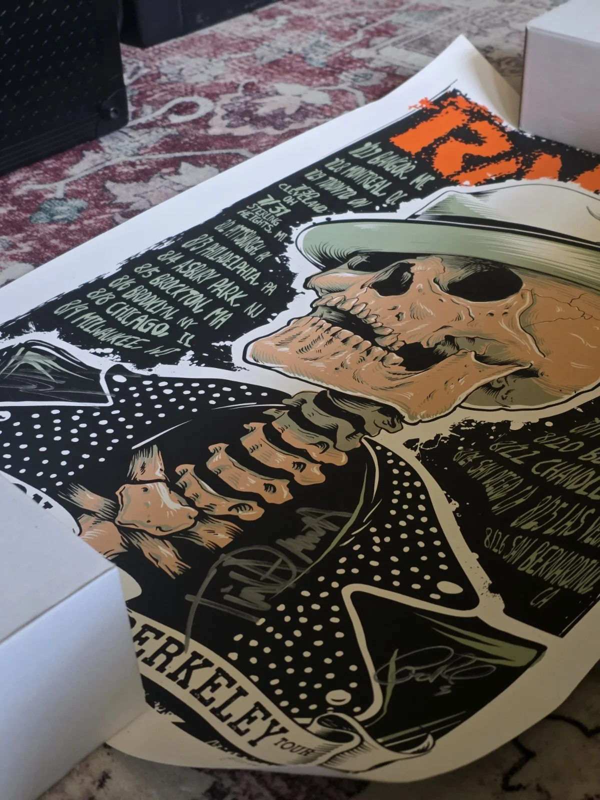 Rancid Print 2017 tour Boston to Berkeley Dropkick Murphys Hellgate Poster, image 5