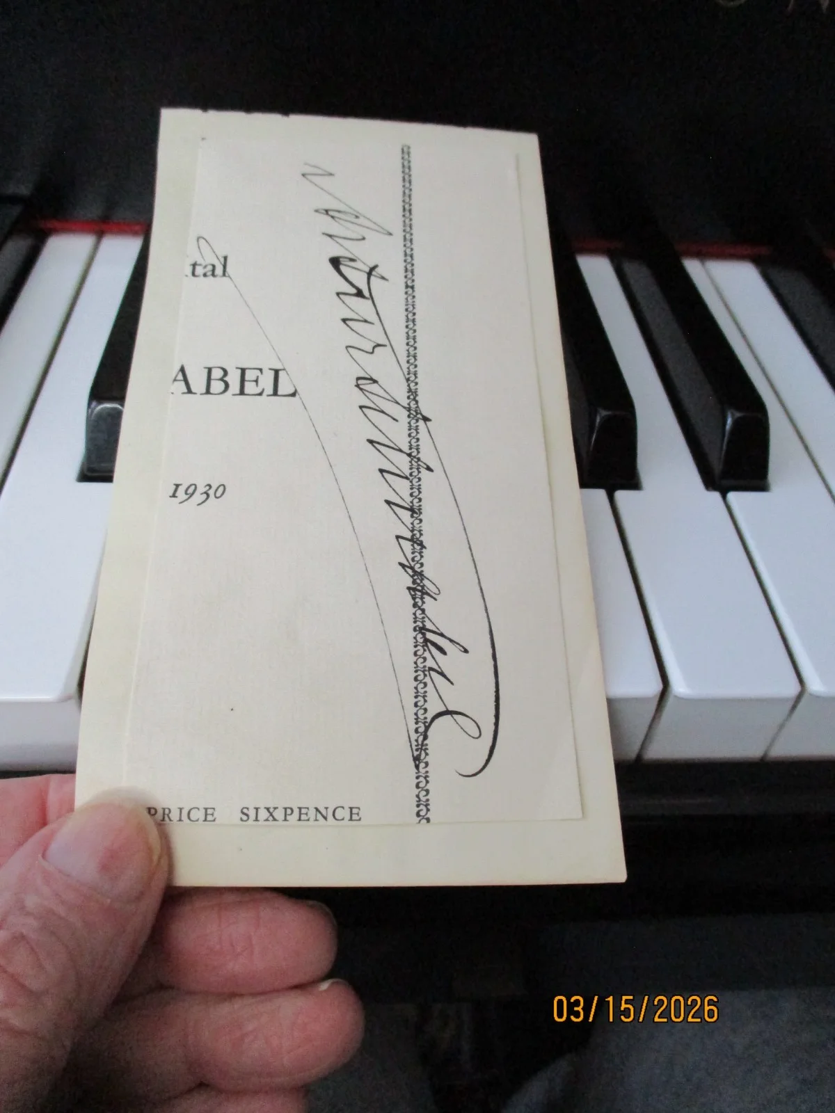 ARTUR SCHNABEL , pianist signature/portrait sepia Berlin; mailed postcard UK, изображение 3