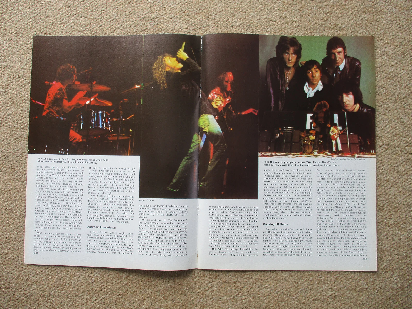 The Who - 4 page magazine article with colour and B/W pics, image 2