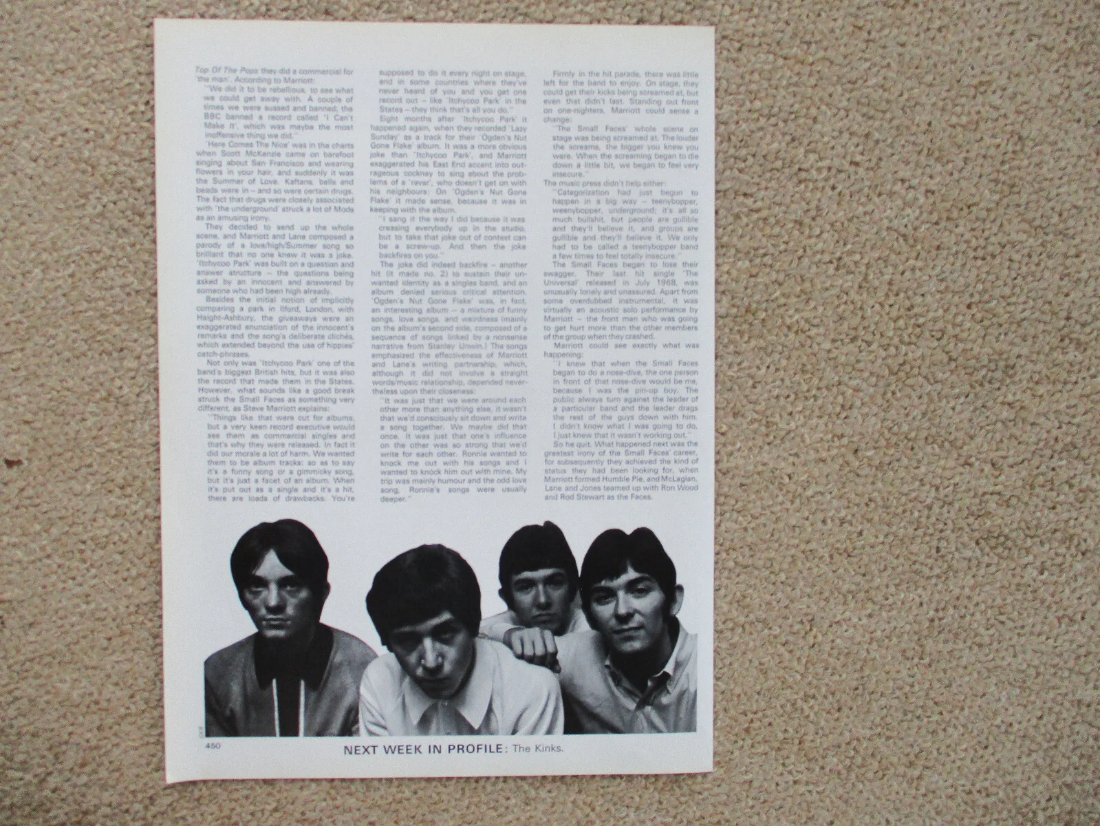 The Mods / Small Faces. 5 page magazine article with colour and B/W pics, image 4