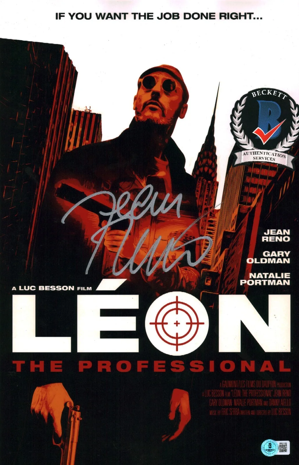 jean reno — JEAN RENO SIGNED LEON THE PROFESSIONAL FRENCH LEGEND 11X17 PHOTO BECKETT BAS COA
