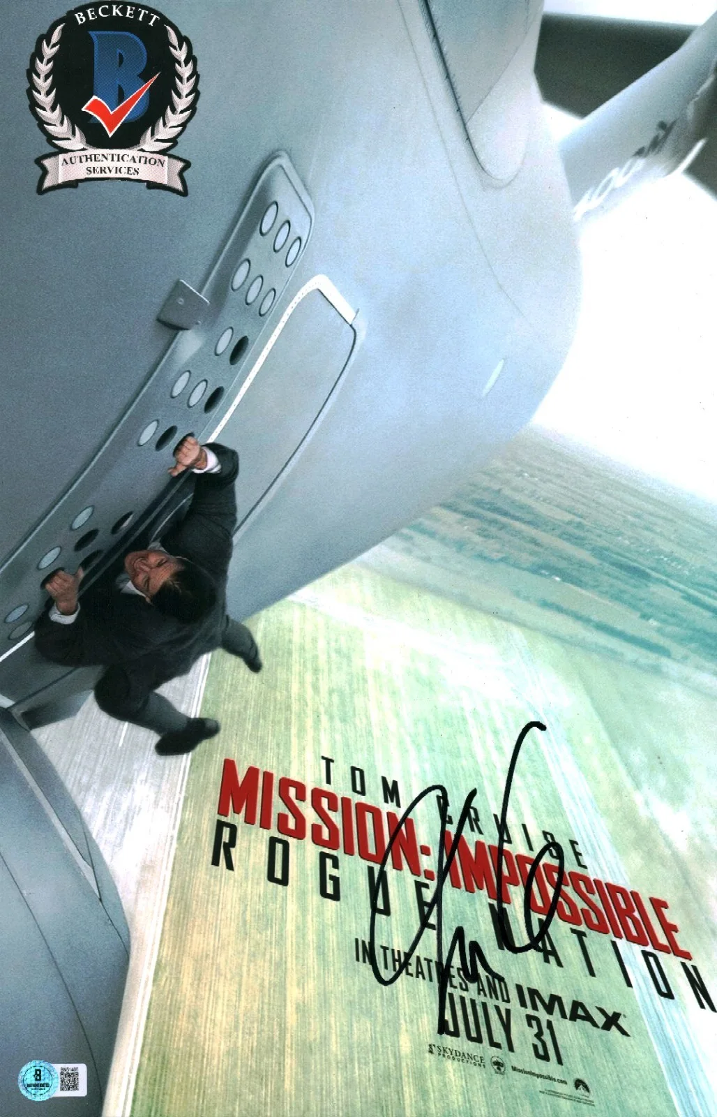 Christopher mcquarrie — CHRIS MCQUARRIE SIGNED MISSION IMPOSSIBLE ROGUE NATION 11X17 PHOTO COA