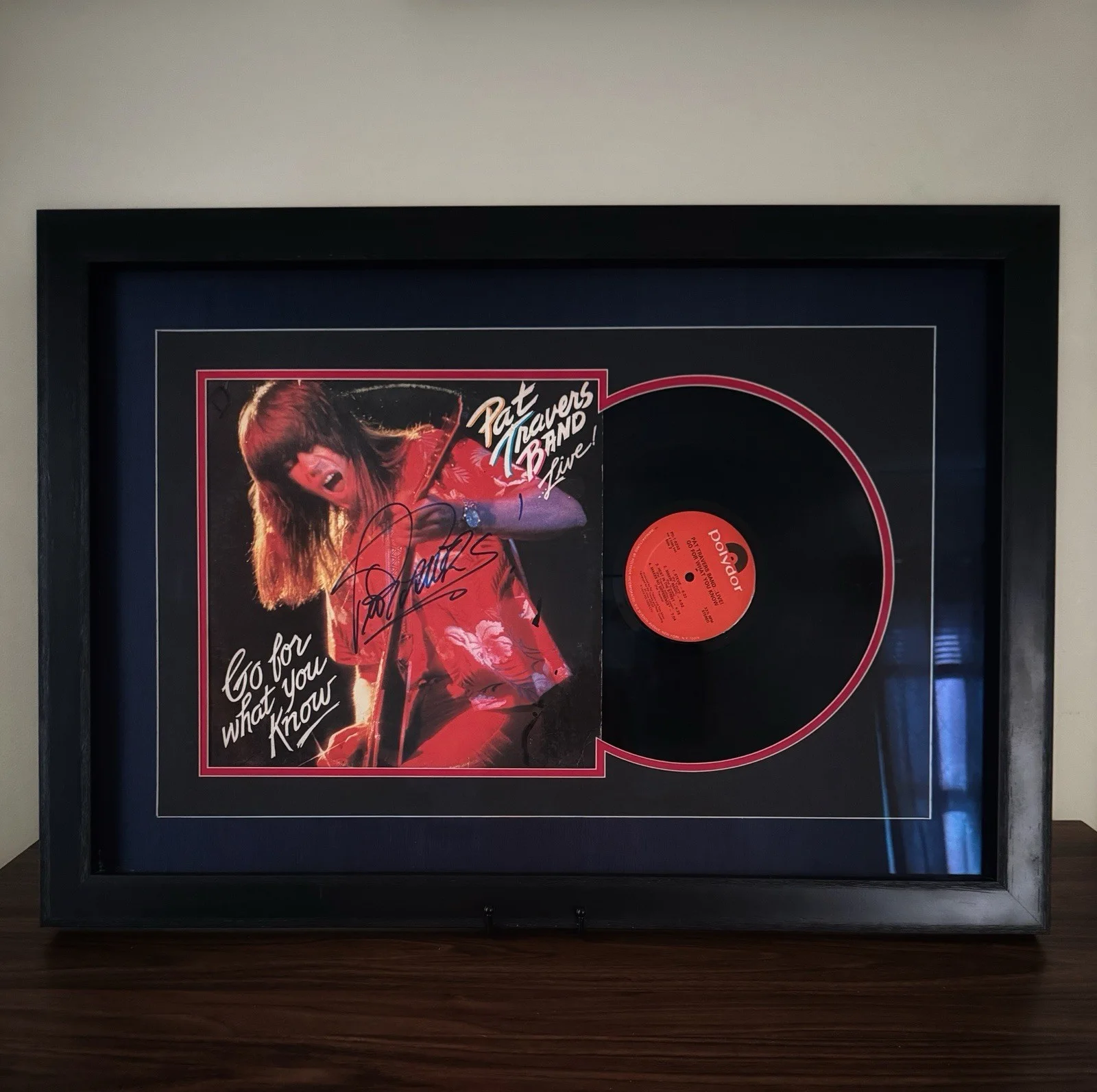 Pat Travers Signed 1979 Go For What You Know Album Professionally Framed, image 2
