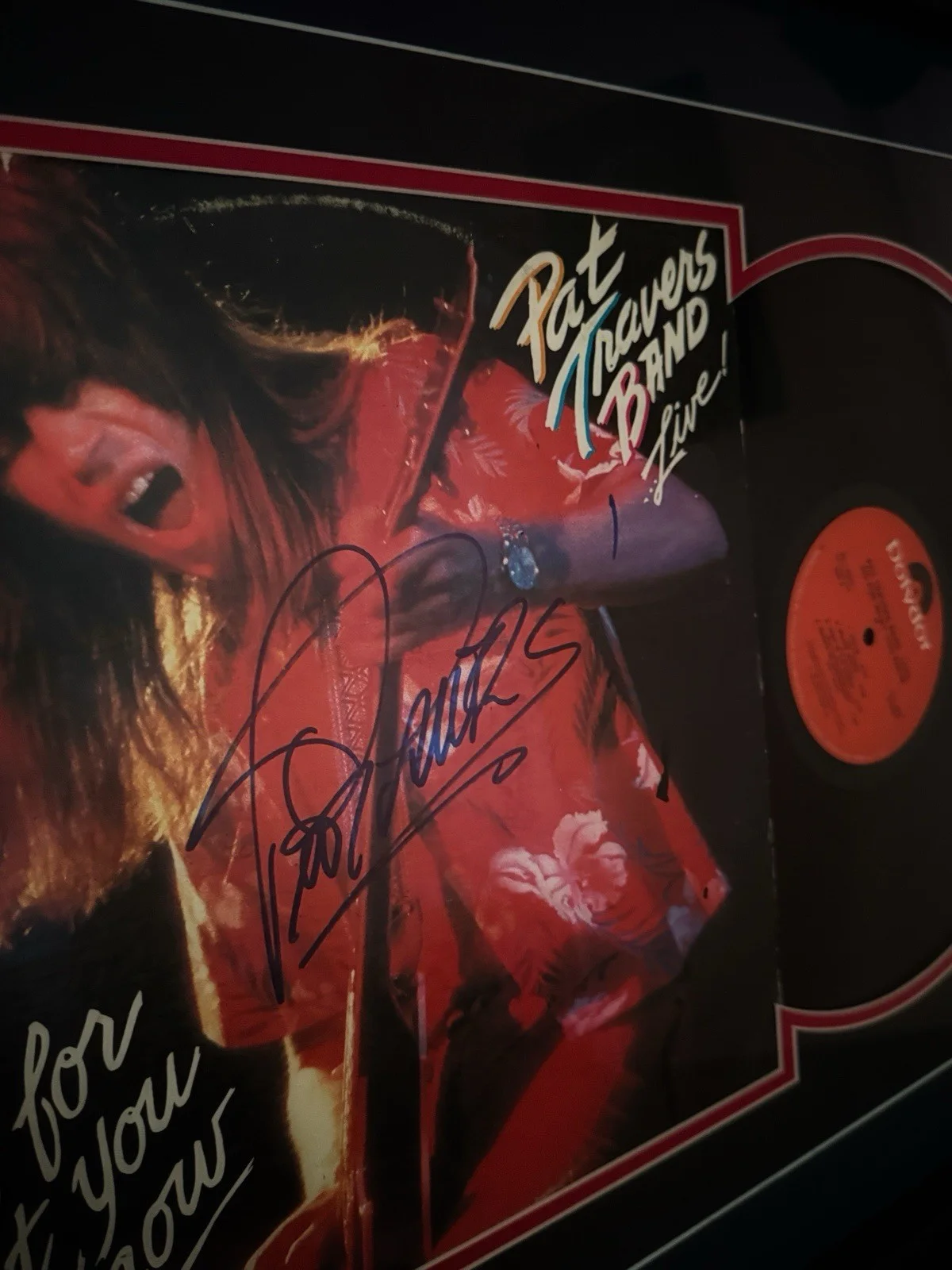Pat Travers Signed 1979 Go For What You Know Album Professionally Framed, image 3