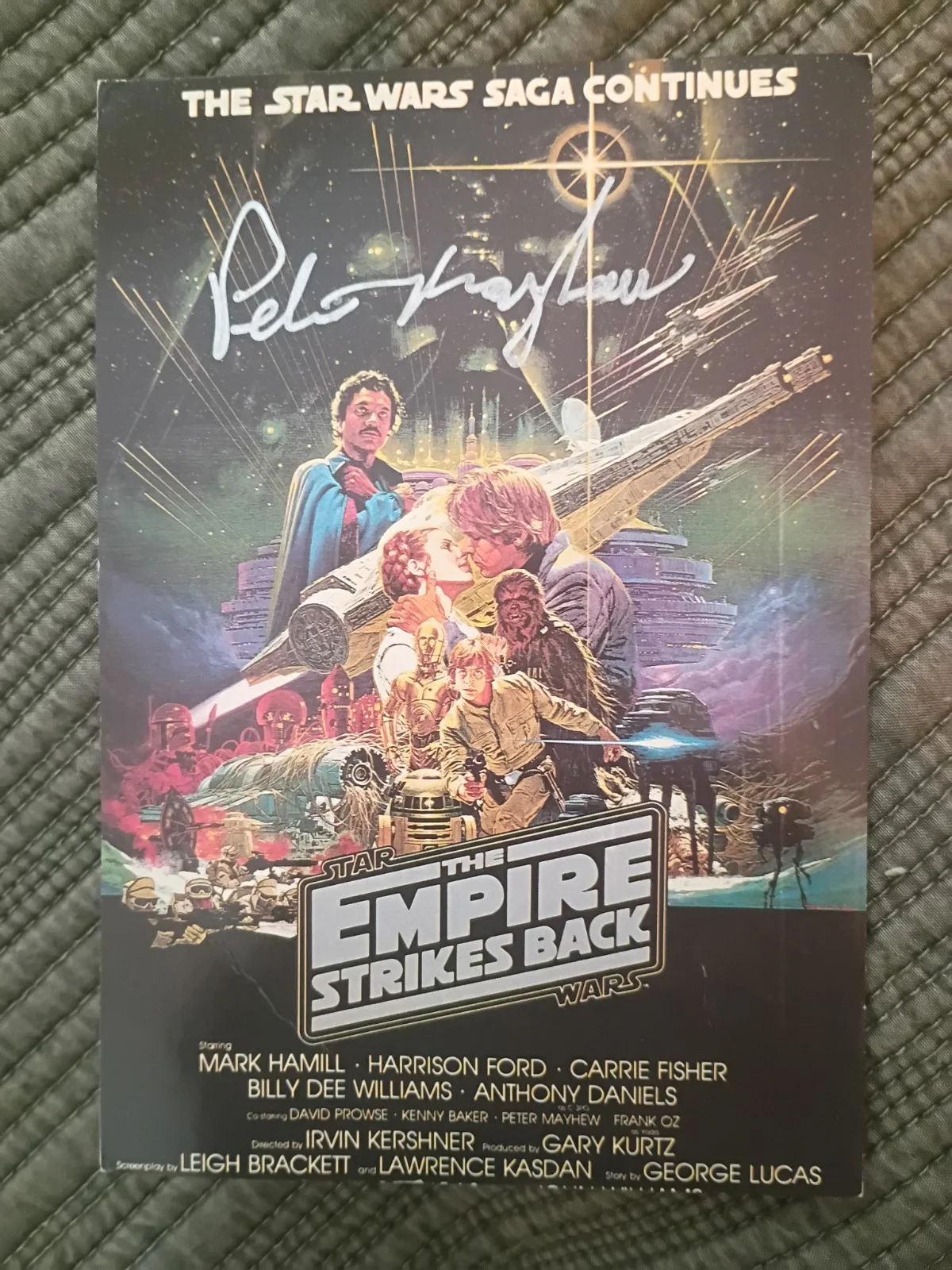 Peter Mayhew — CHEWBACCA Peter Mayhew Autograph at Disney Hollywood Studios Star Wars Postcard